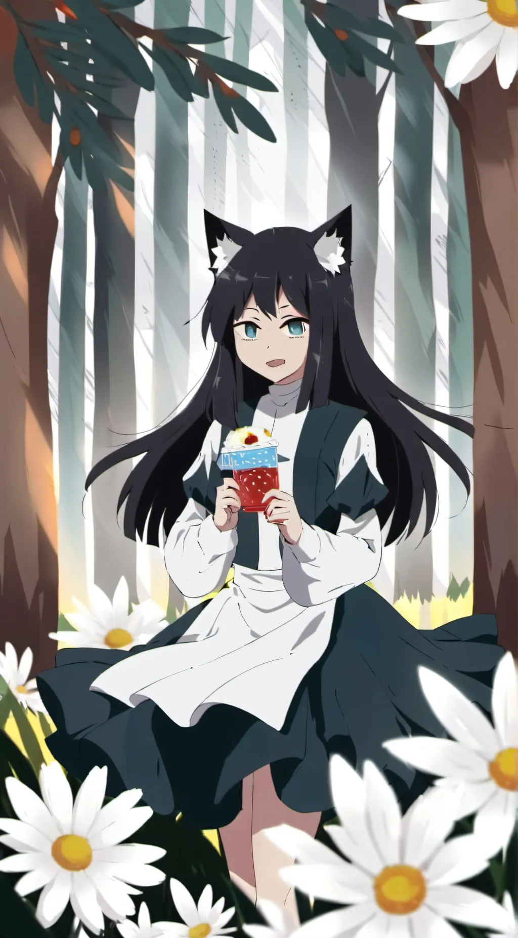 ai character: Miss circle  background