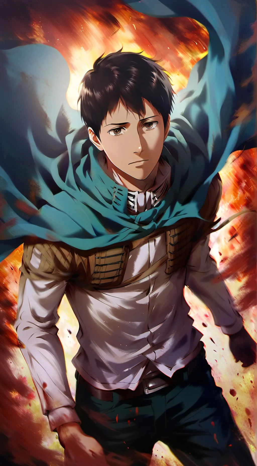 ai character: Bertholdt  Hoover background