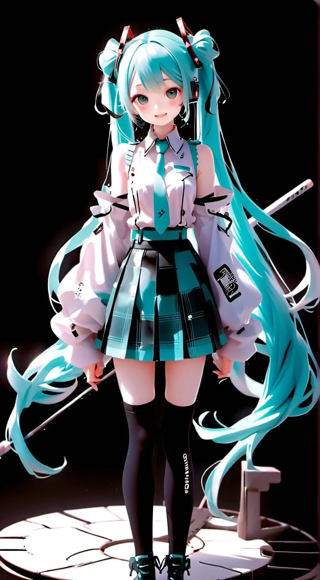 ai character:  Miku (Giant.) background