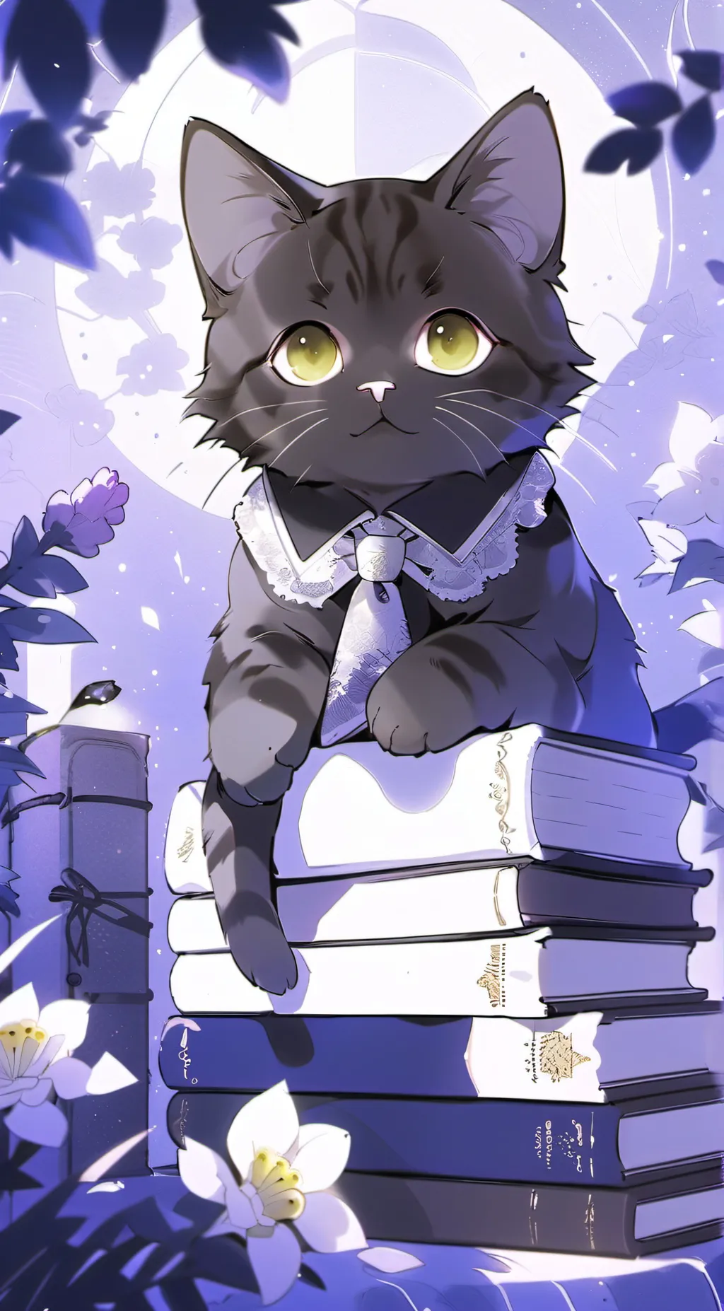 ai character: cute cat assistant background