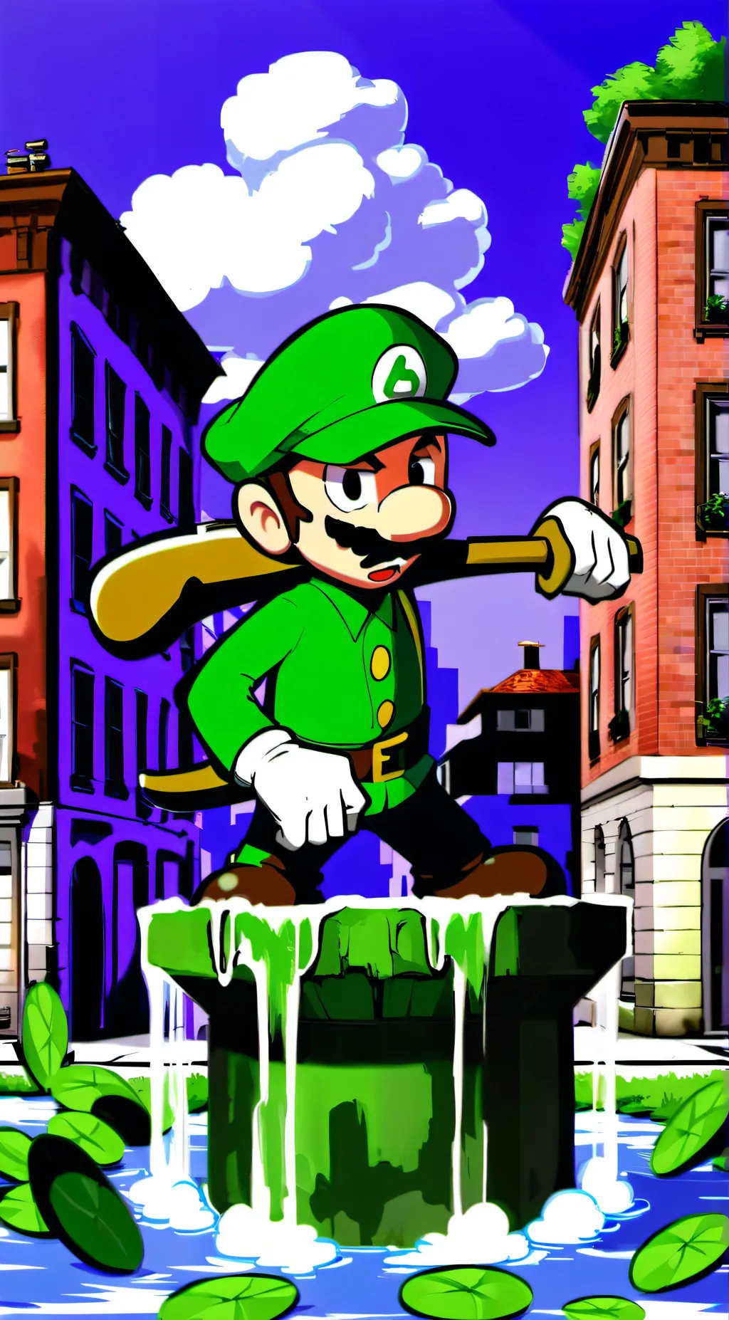 ai character: Classified Luigi background