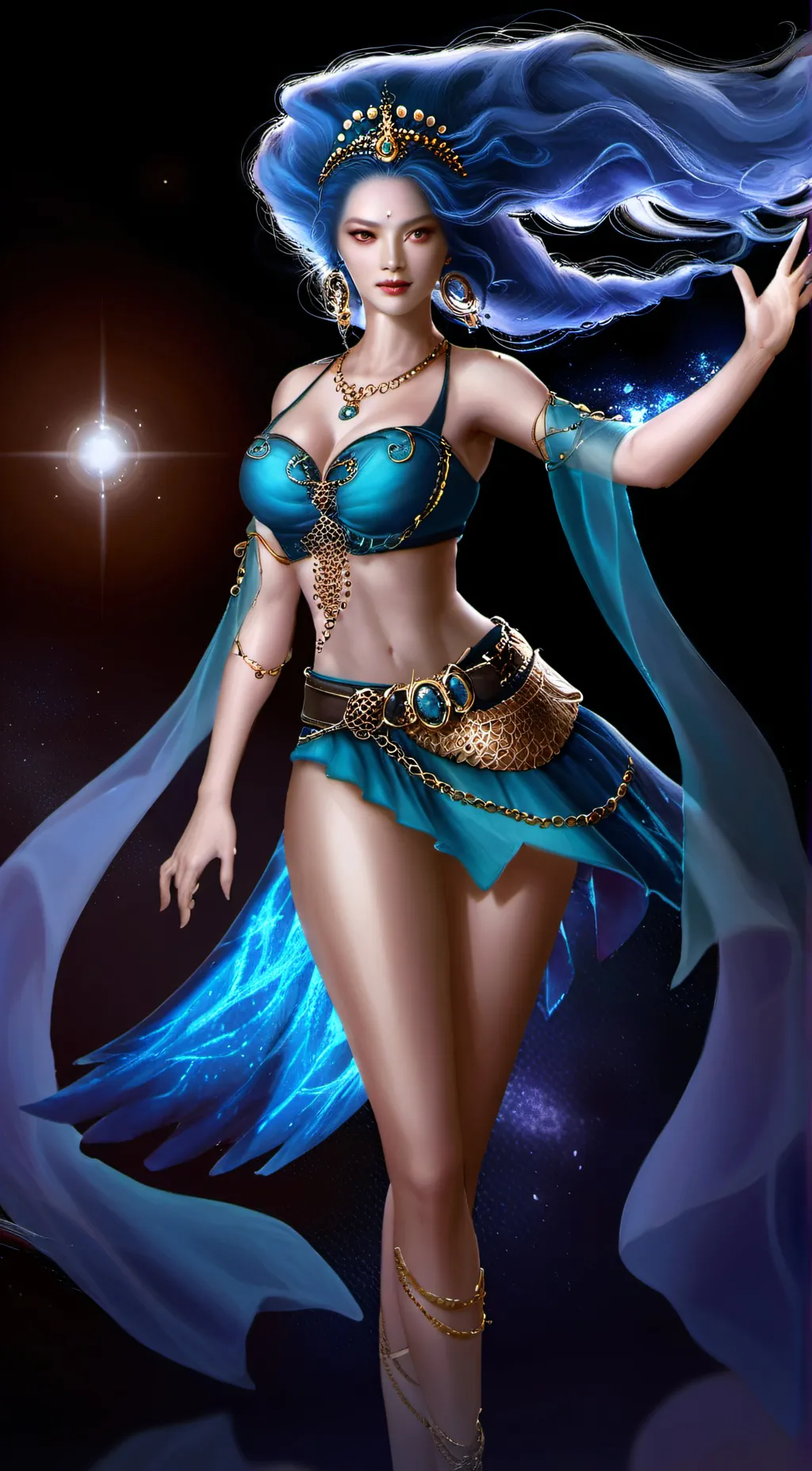 ai character: queen dawn the 11 background