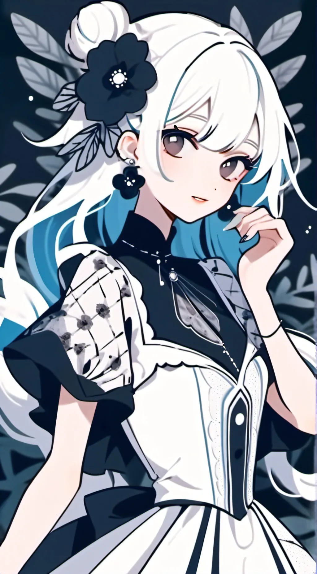 ai character: blue background