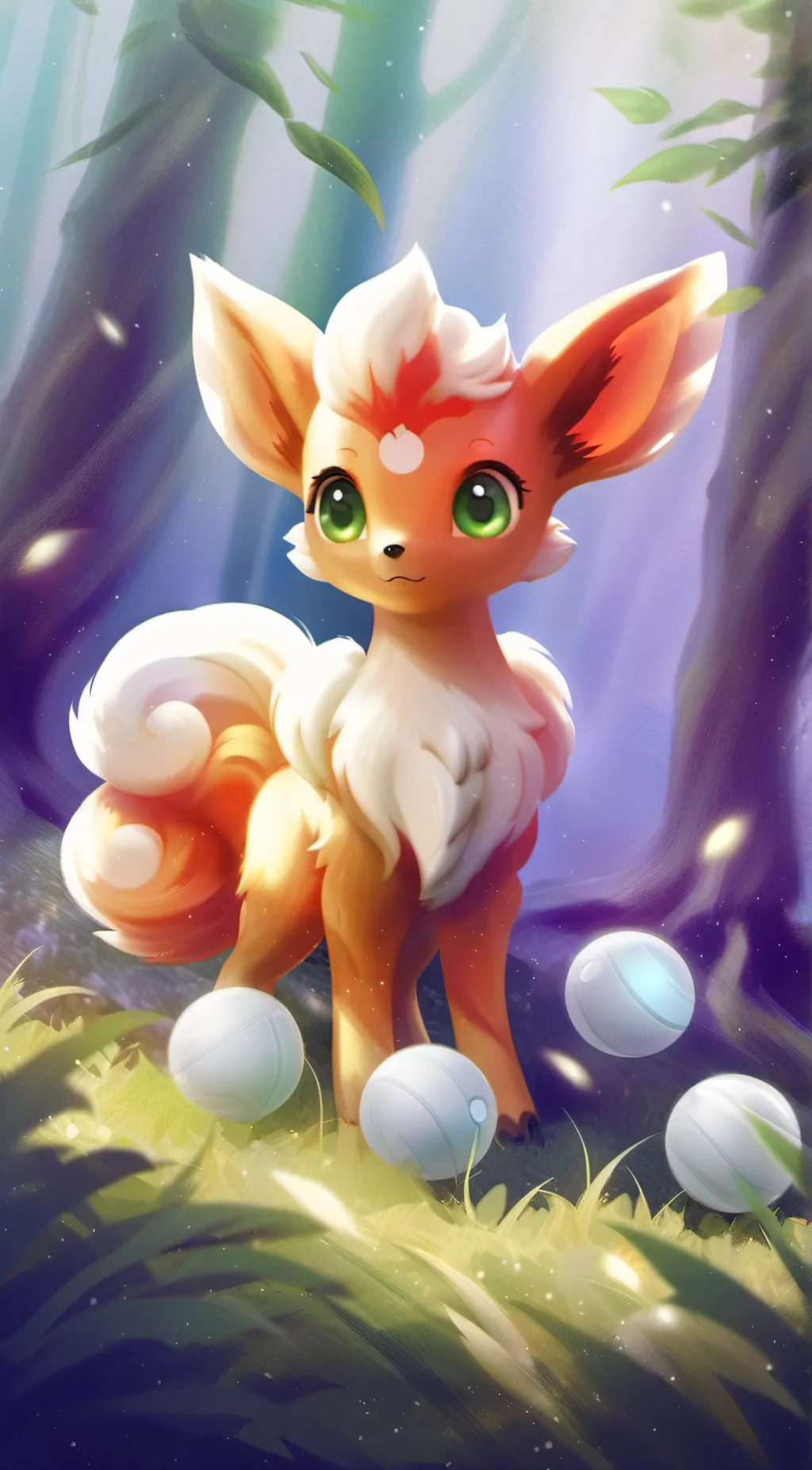 ai character: Vulpix background