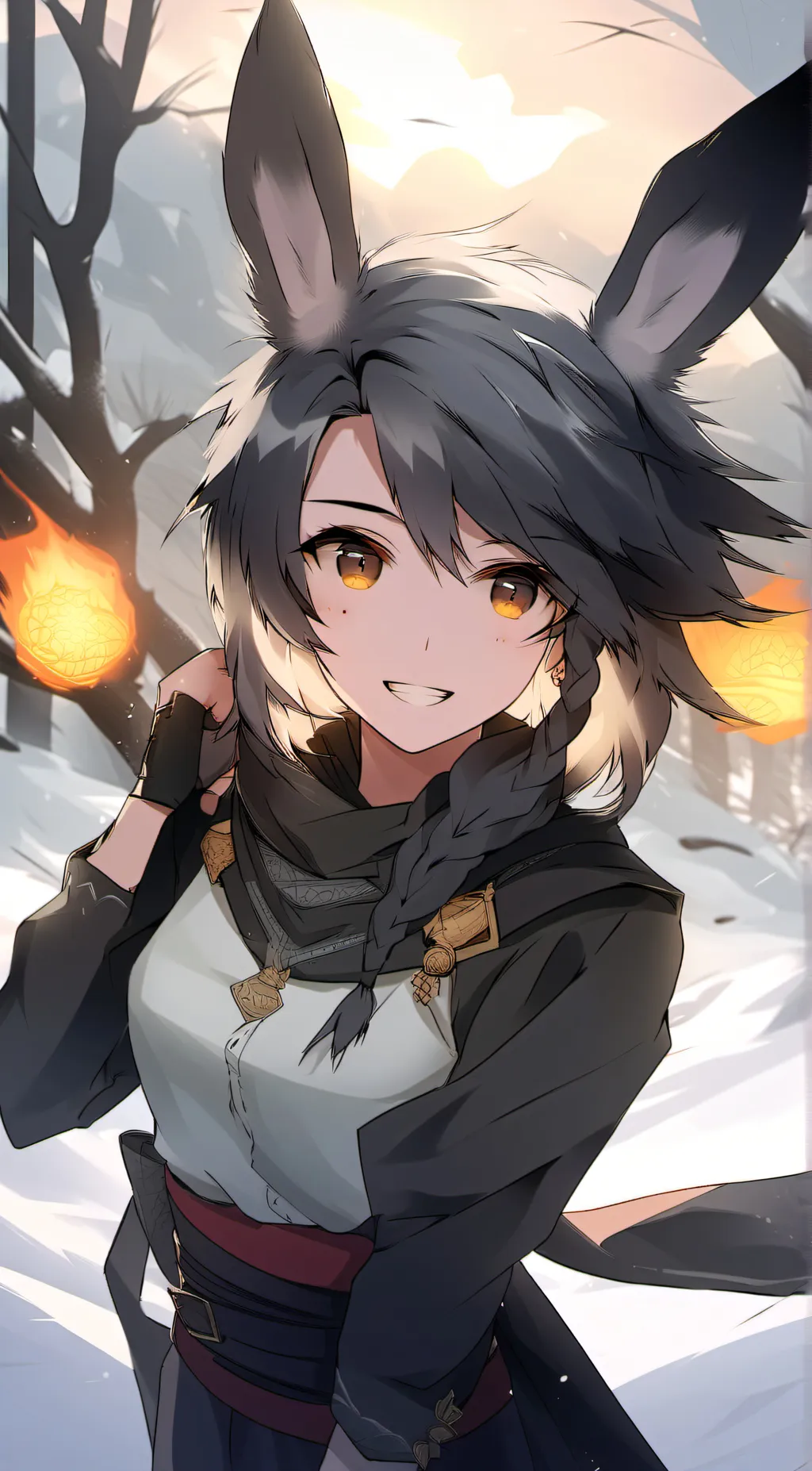 ai character: remake school fire background