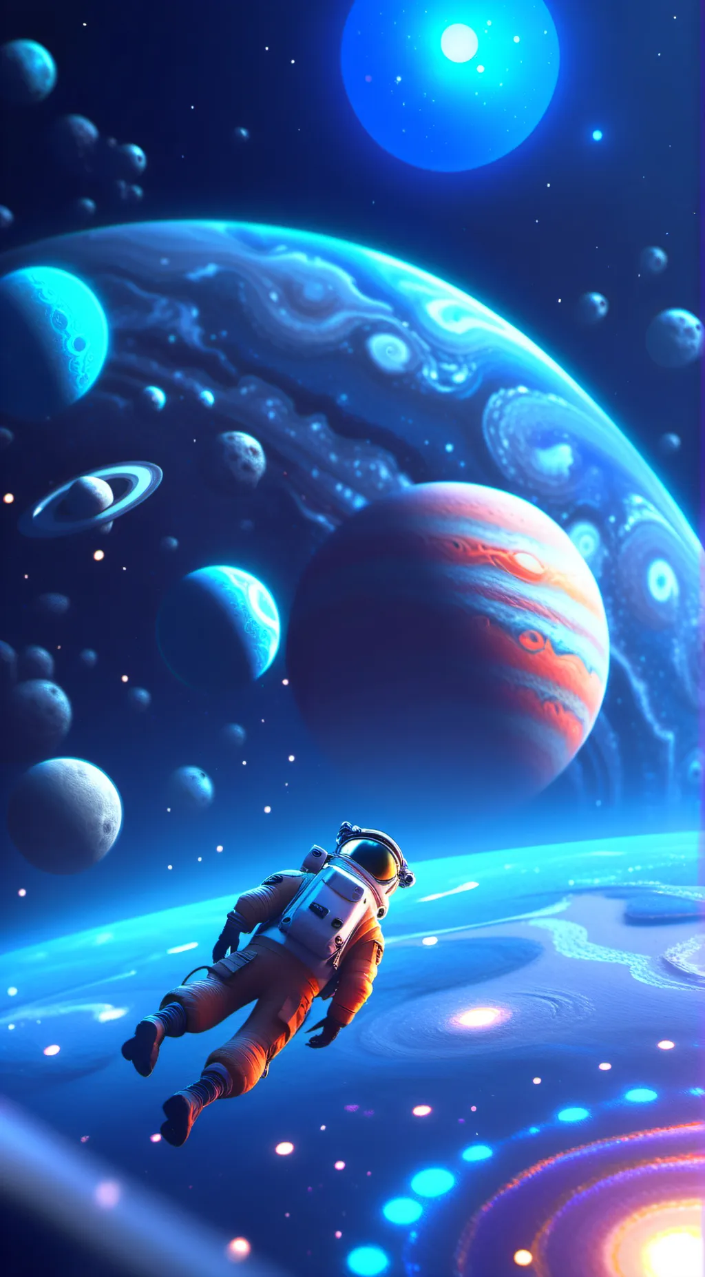 ai character: solar system! background