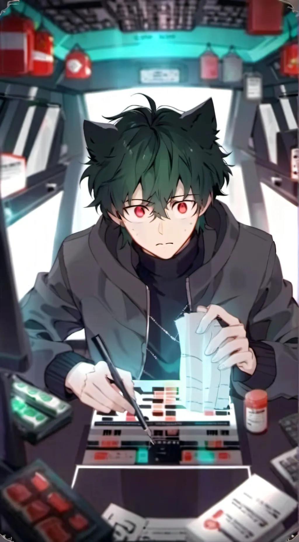 ai character: IZUKU MIDORIYA background