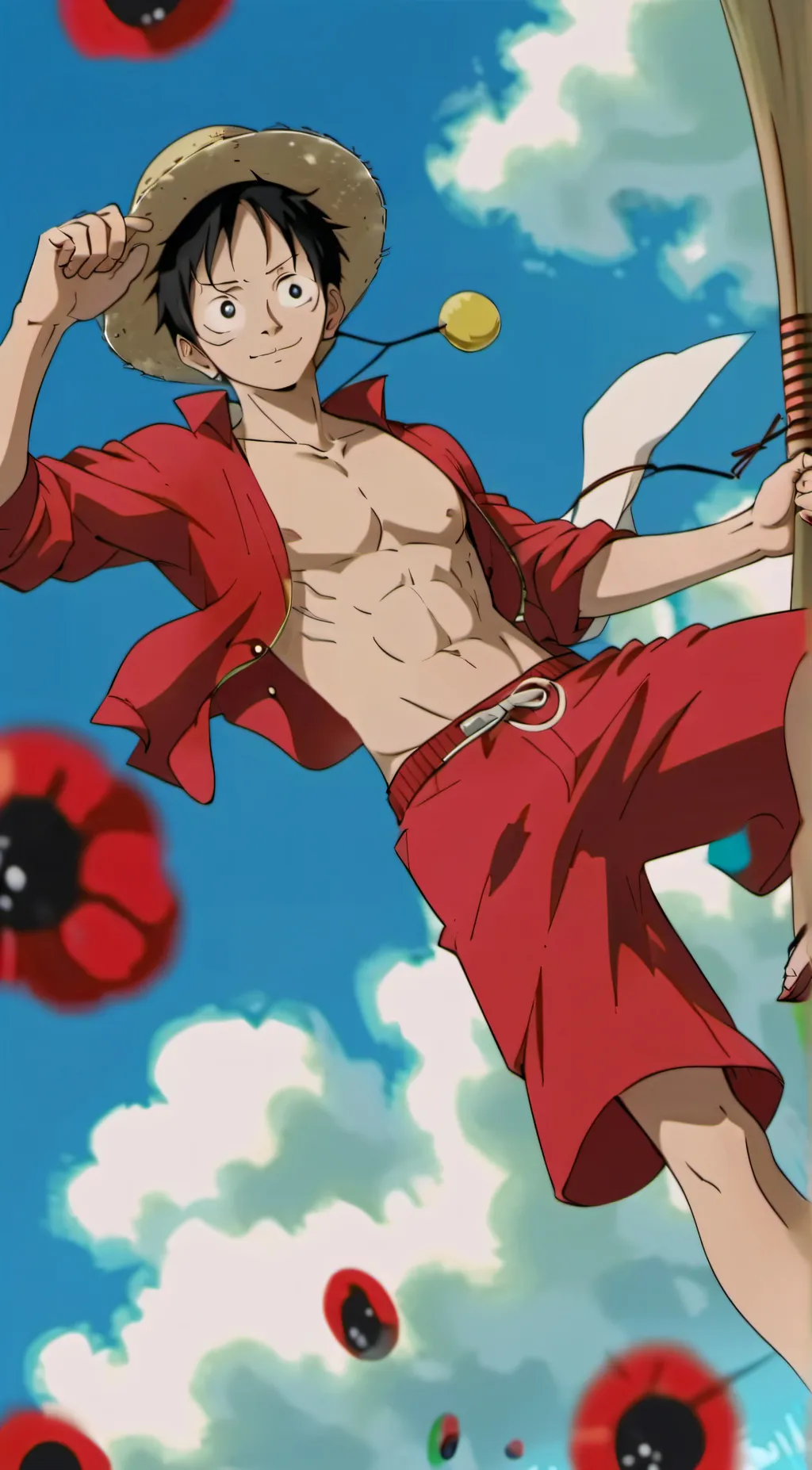 ai character: One piece  background