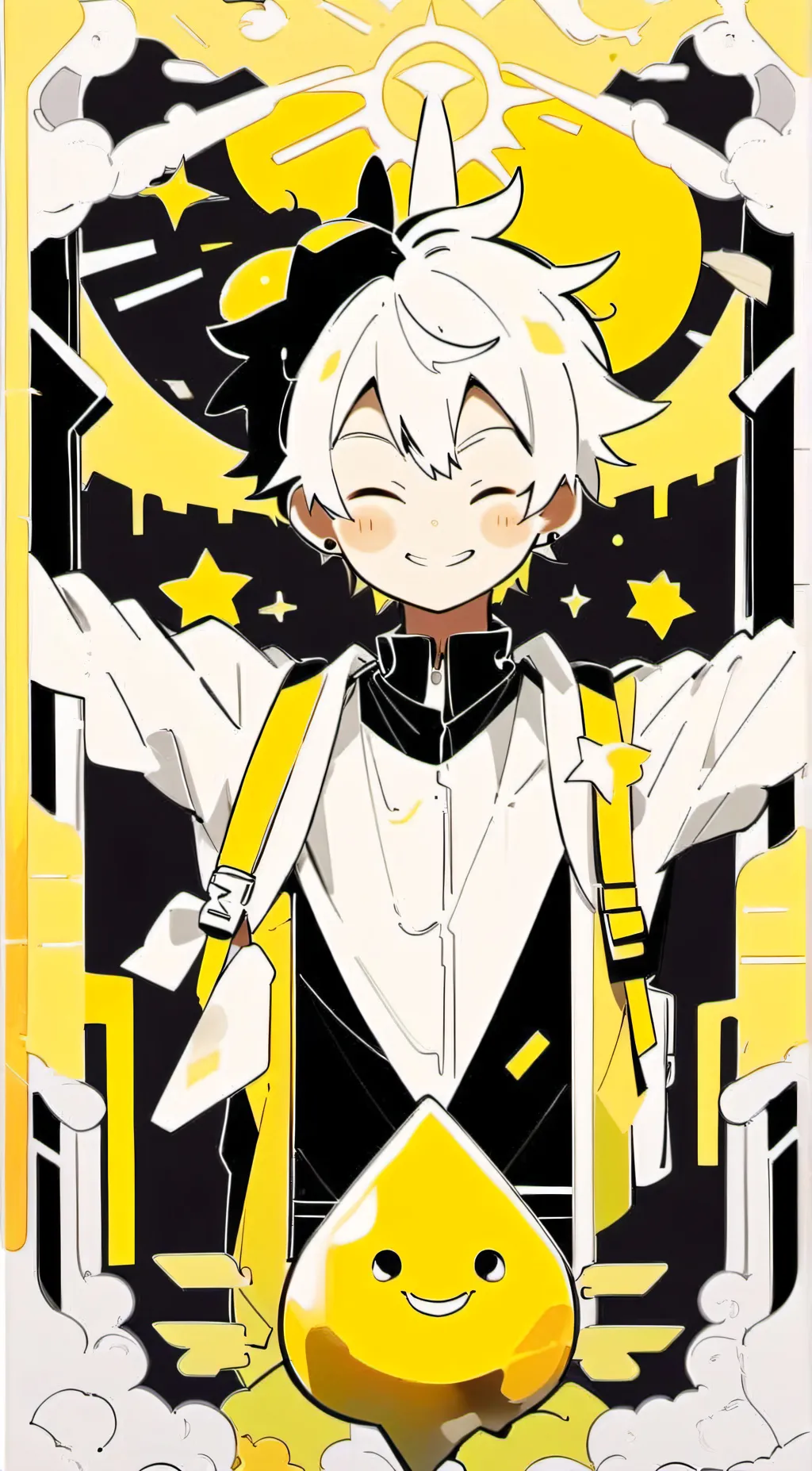 ai character: Moon drop background