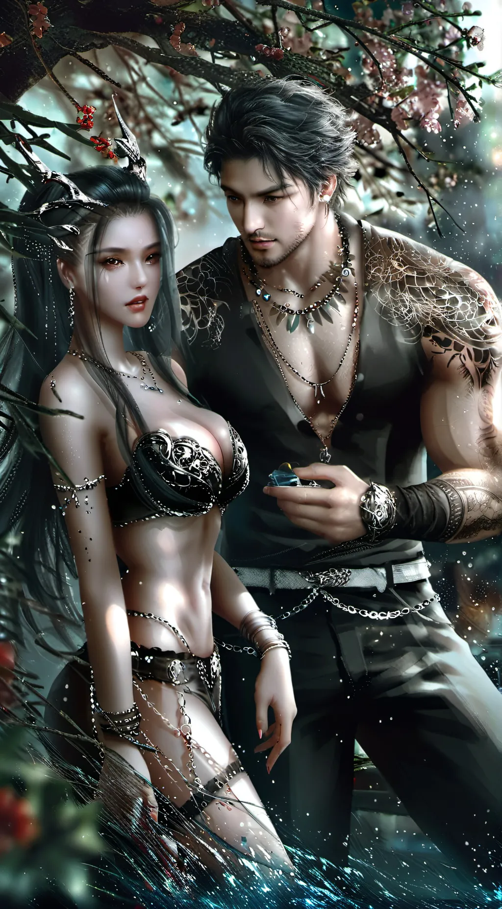 ai character: Jake and Emily. background