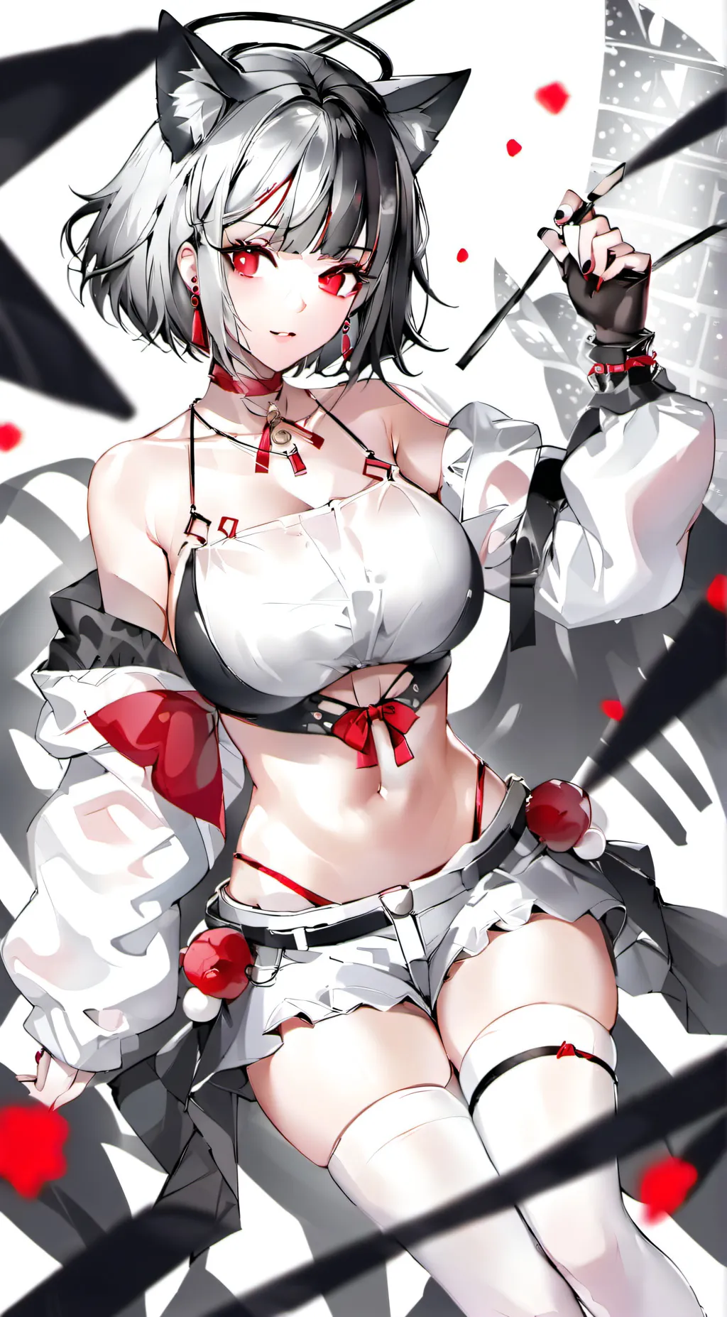 ai character: Cute cat girl background