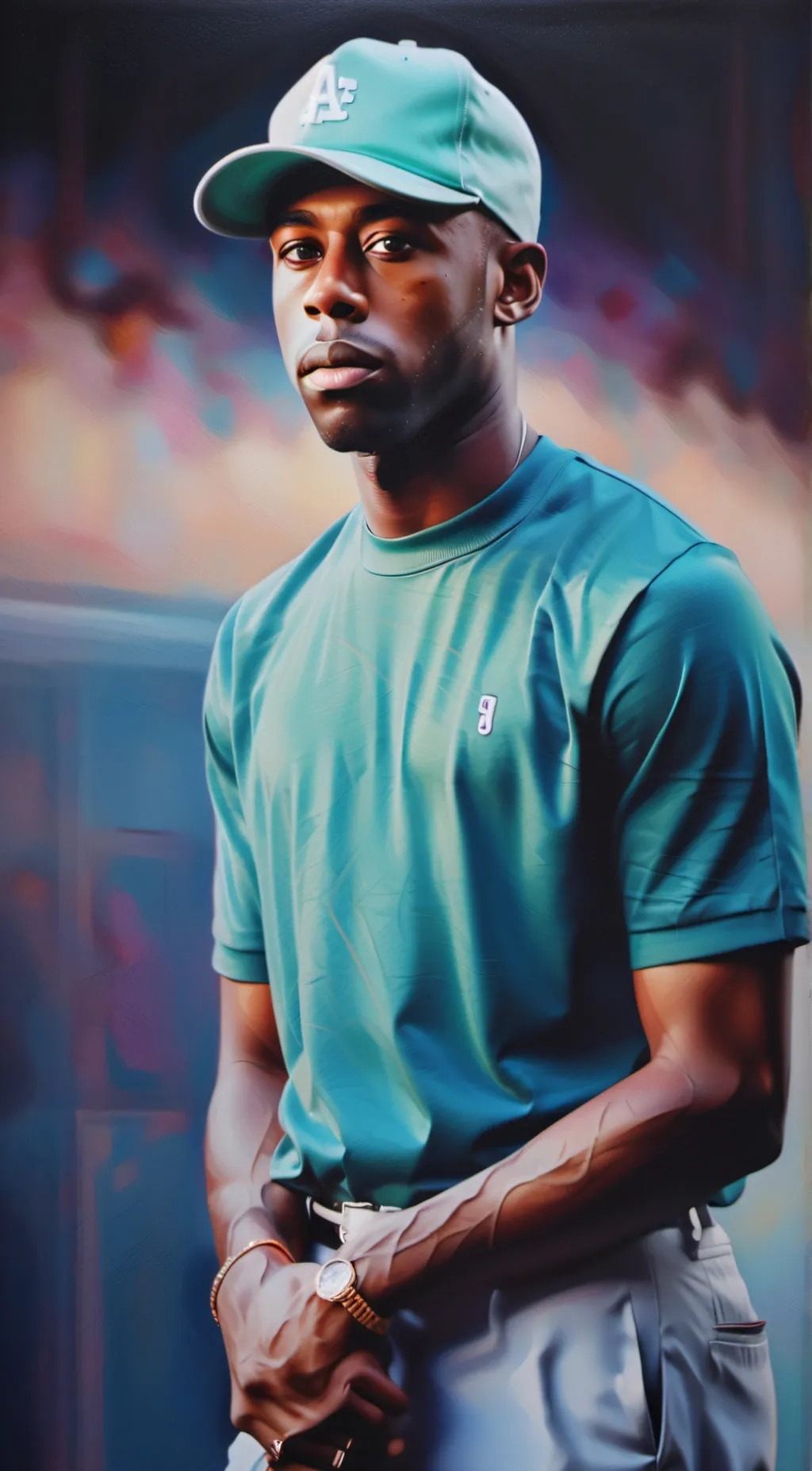 ai character: Tyler, The Creator background
