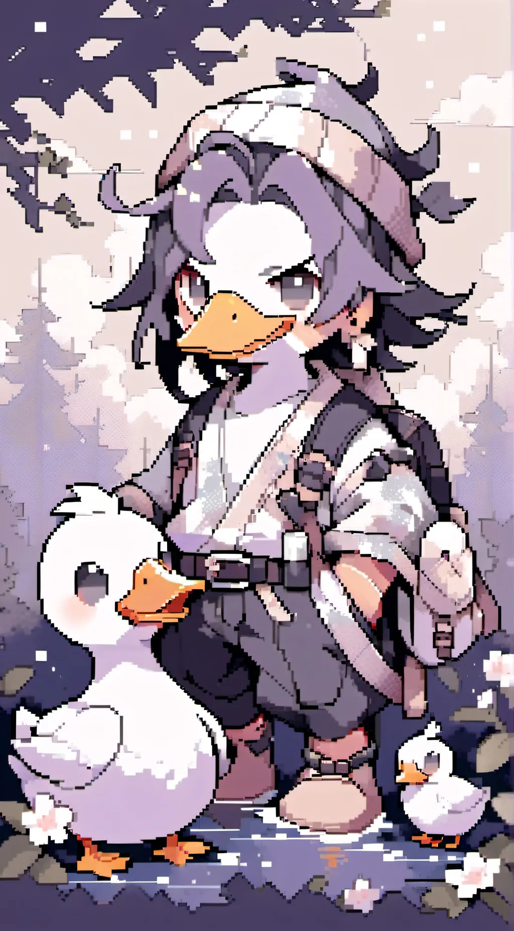 ai character: duck background
