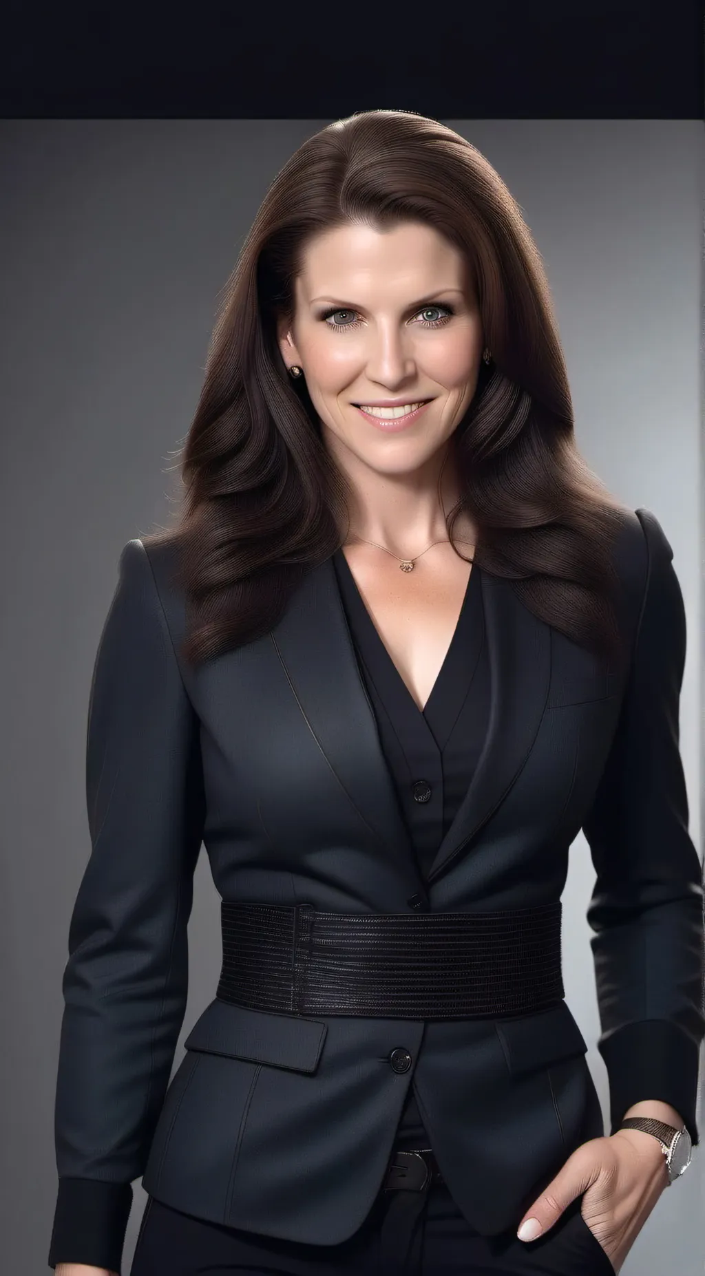ai character: Stephanie McMahon  background