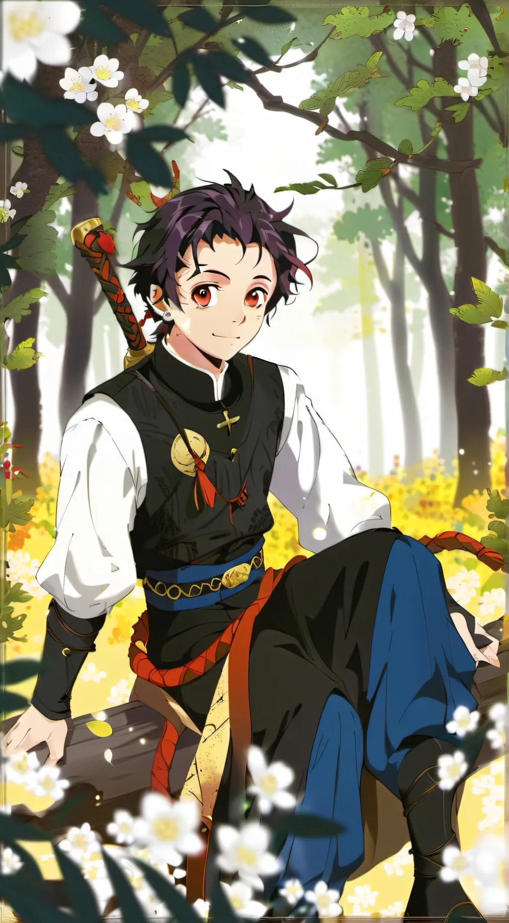 ai character: Tanjiro background