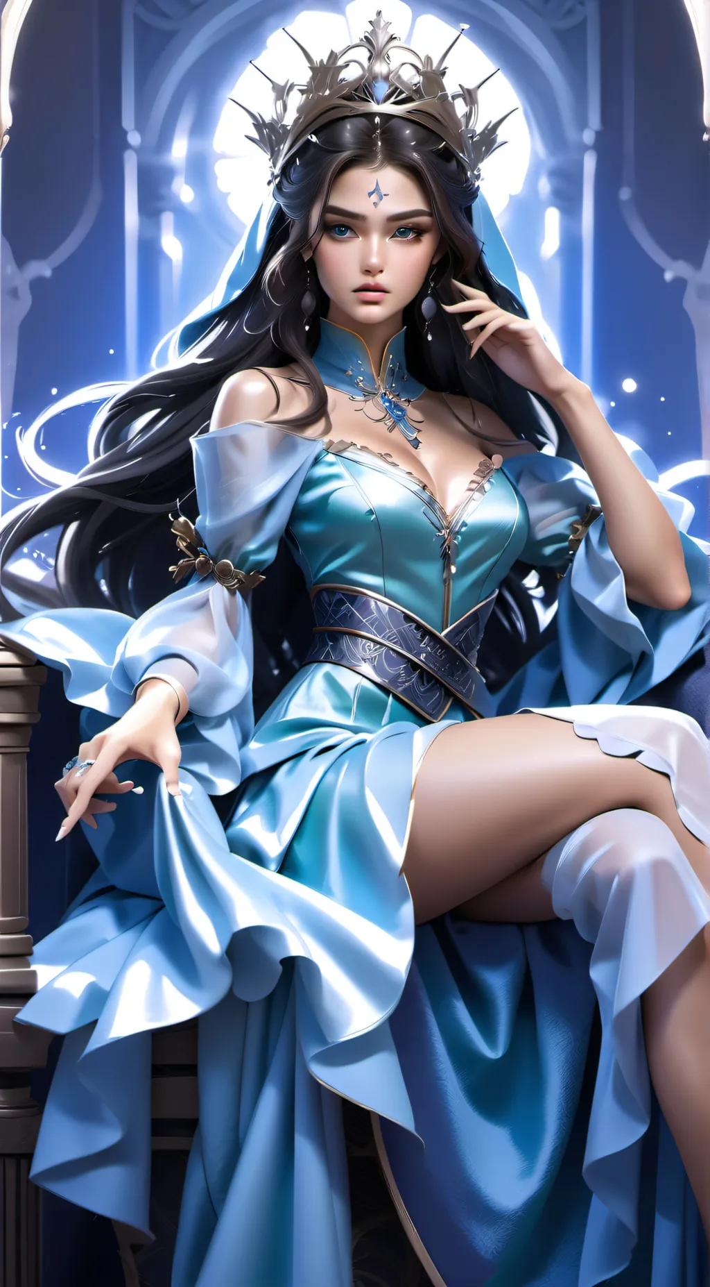 ai character: Aurora background