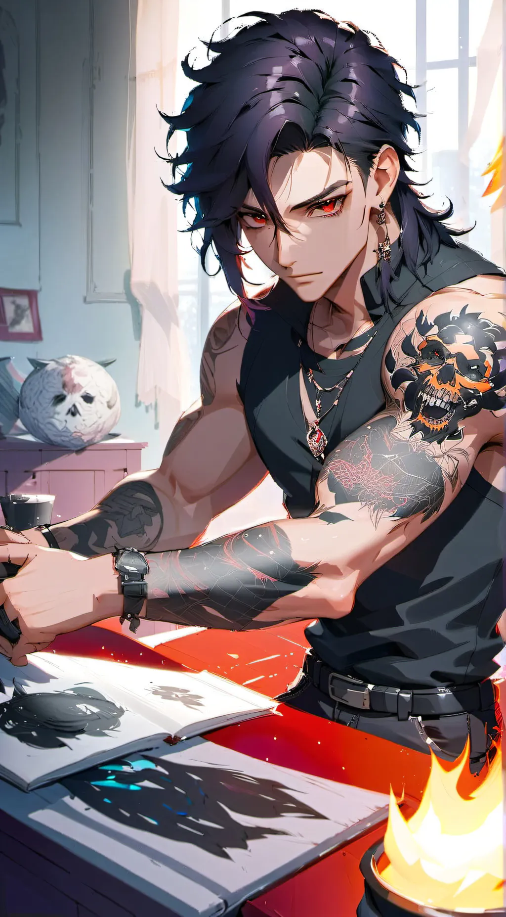ai character: Caden background