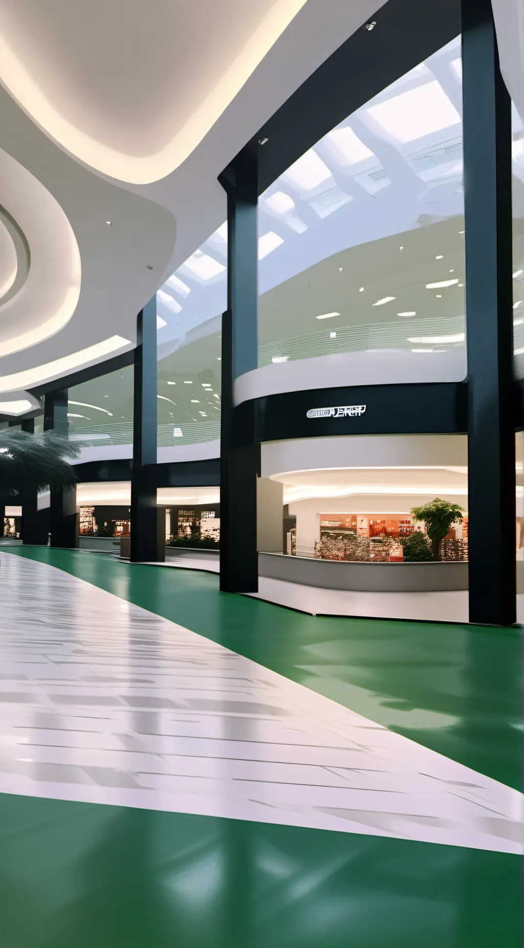 ai character: SM City North Edsa background