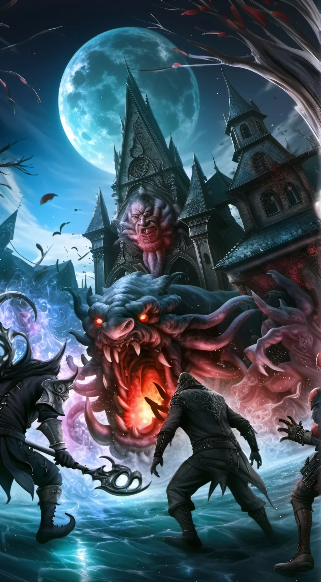 ai character: monster hunt end background