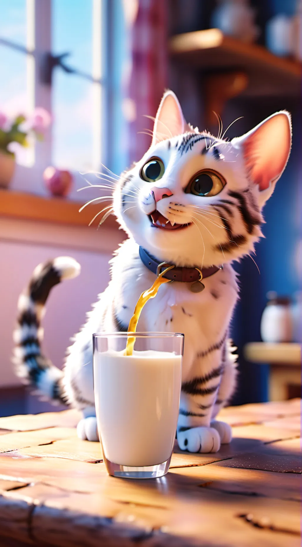 ai character: stray cat background