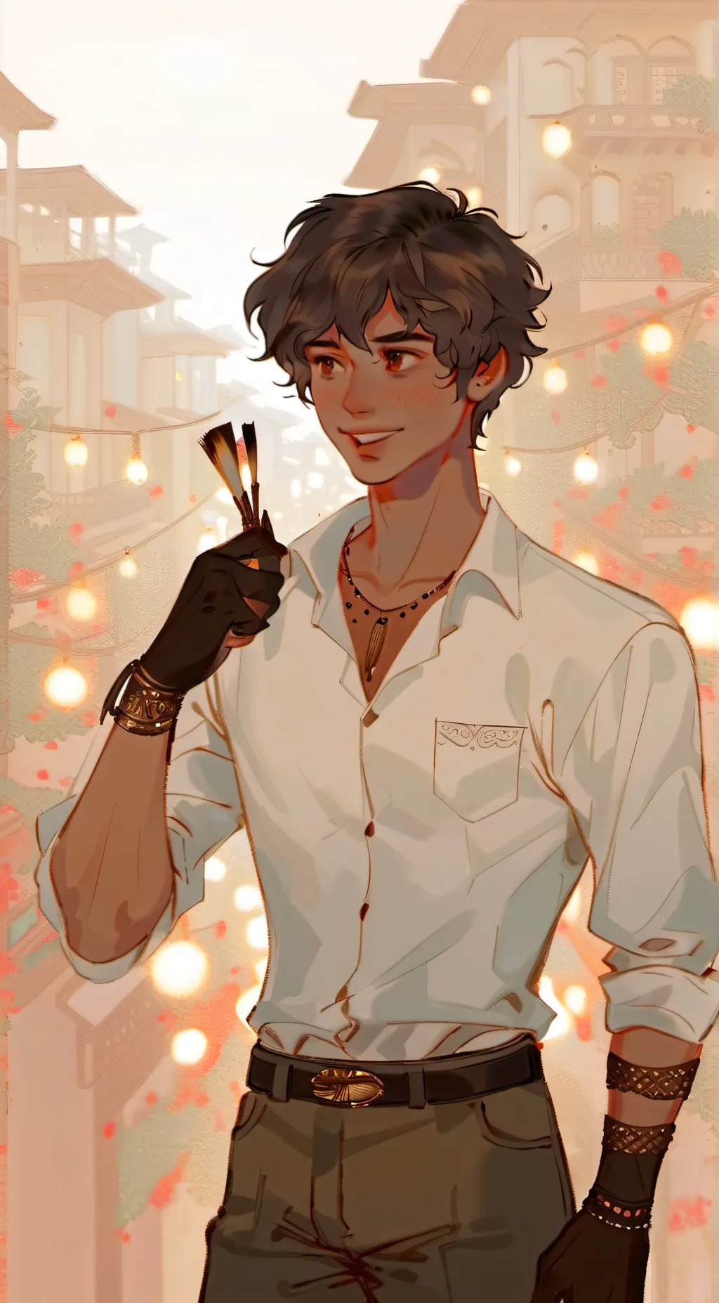 ai character: Leo Valdez  background