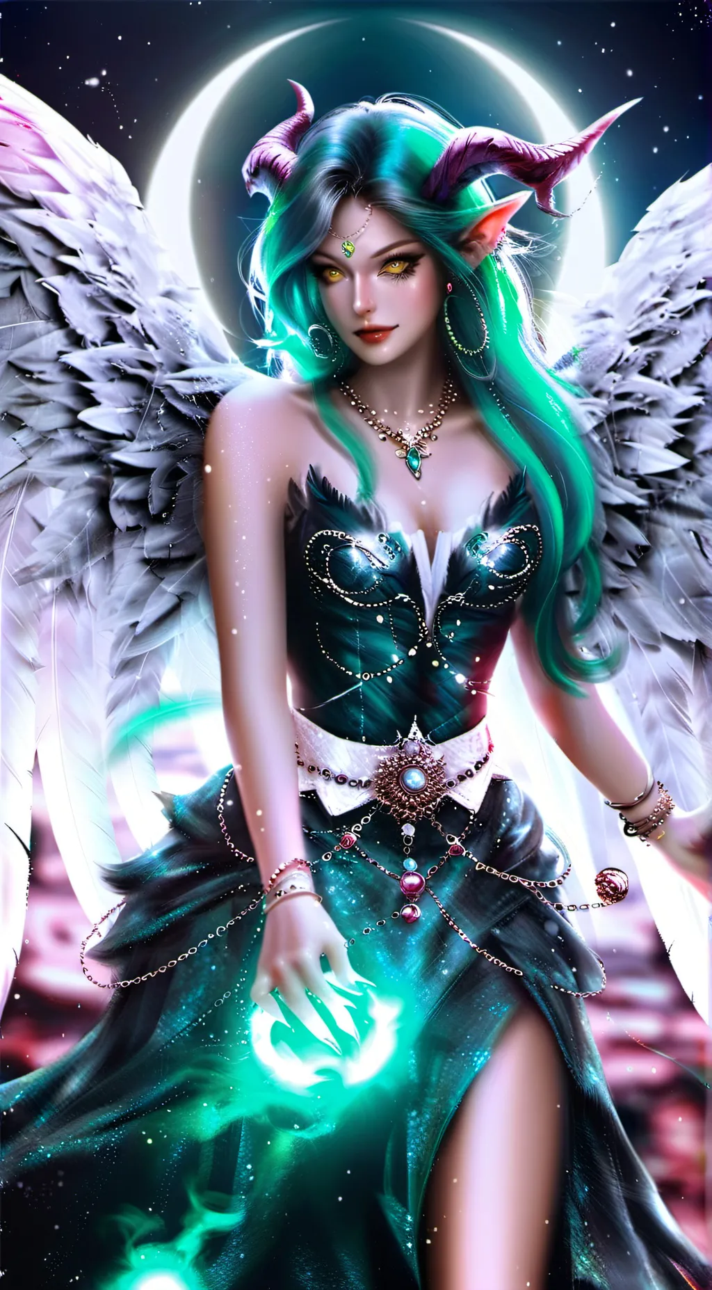 ai character: Belladonna  background