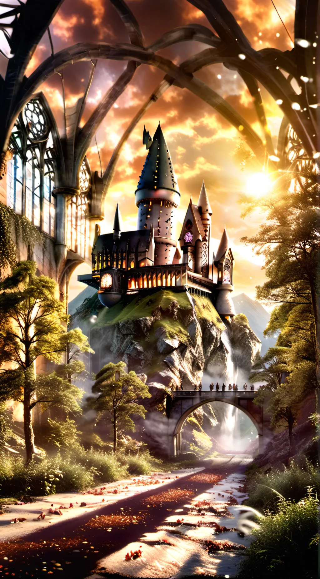 ai character: Hogwarts  background