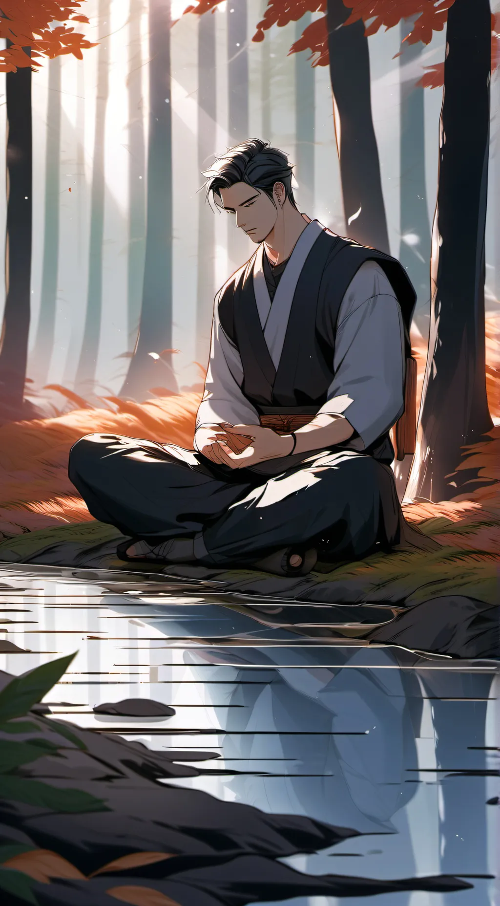 ai character: michleangleo♤♡◇♧▪ background