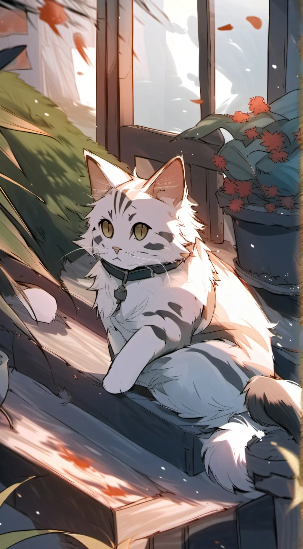 ai character: Snow background