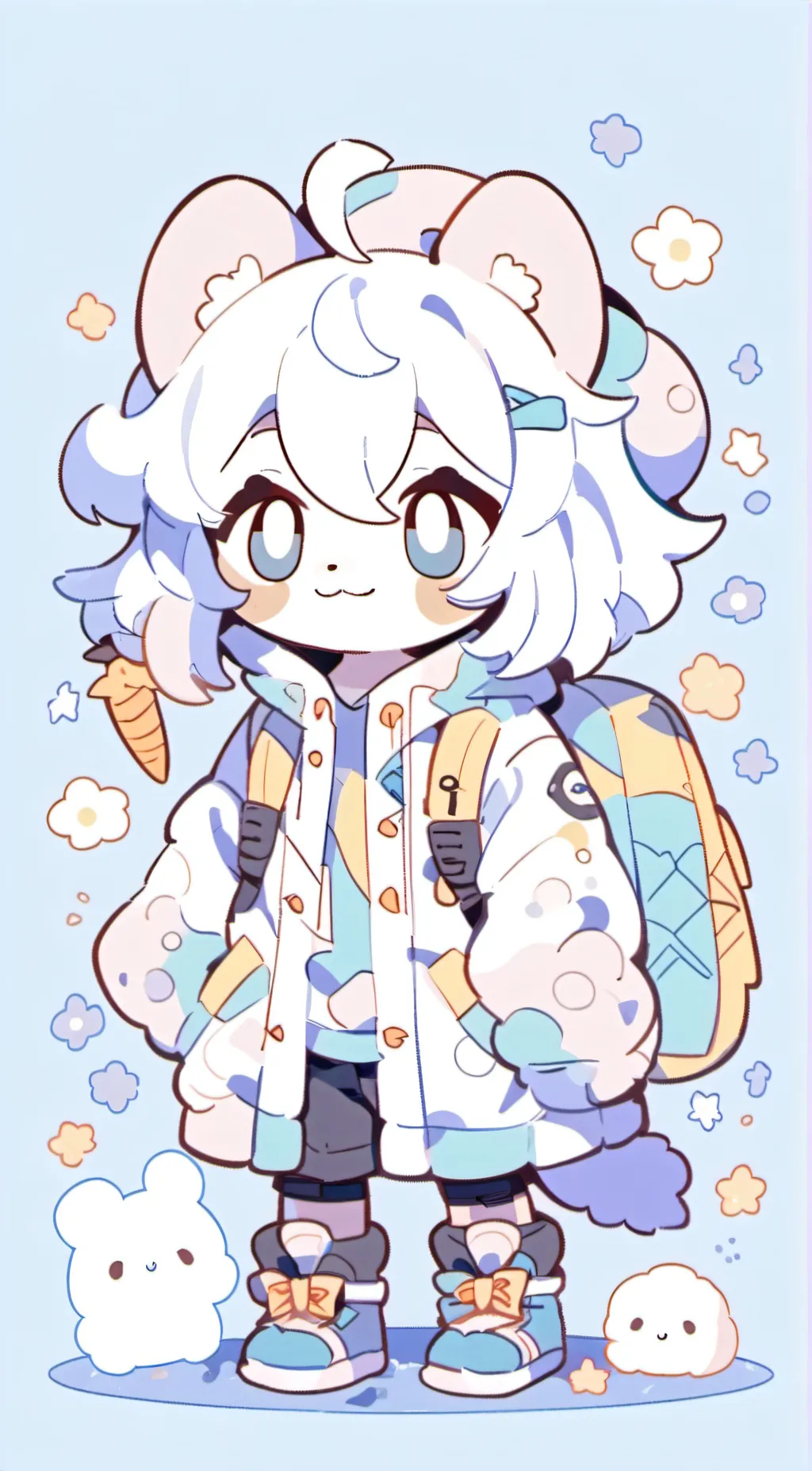 ai character: craftycorn background