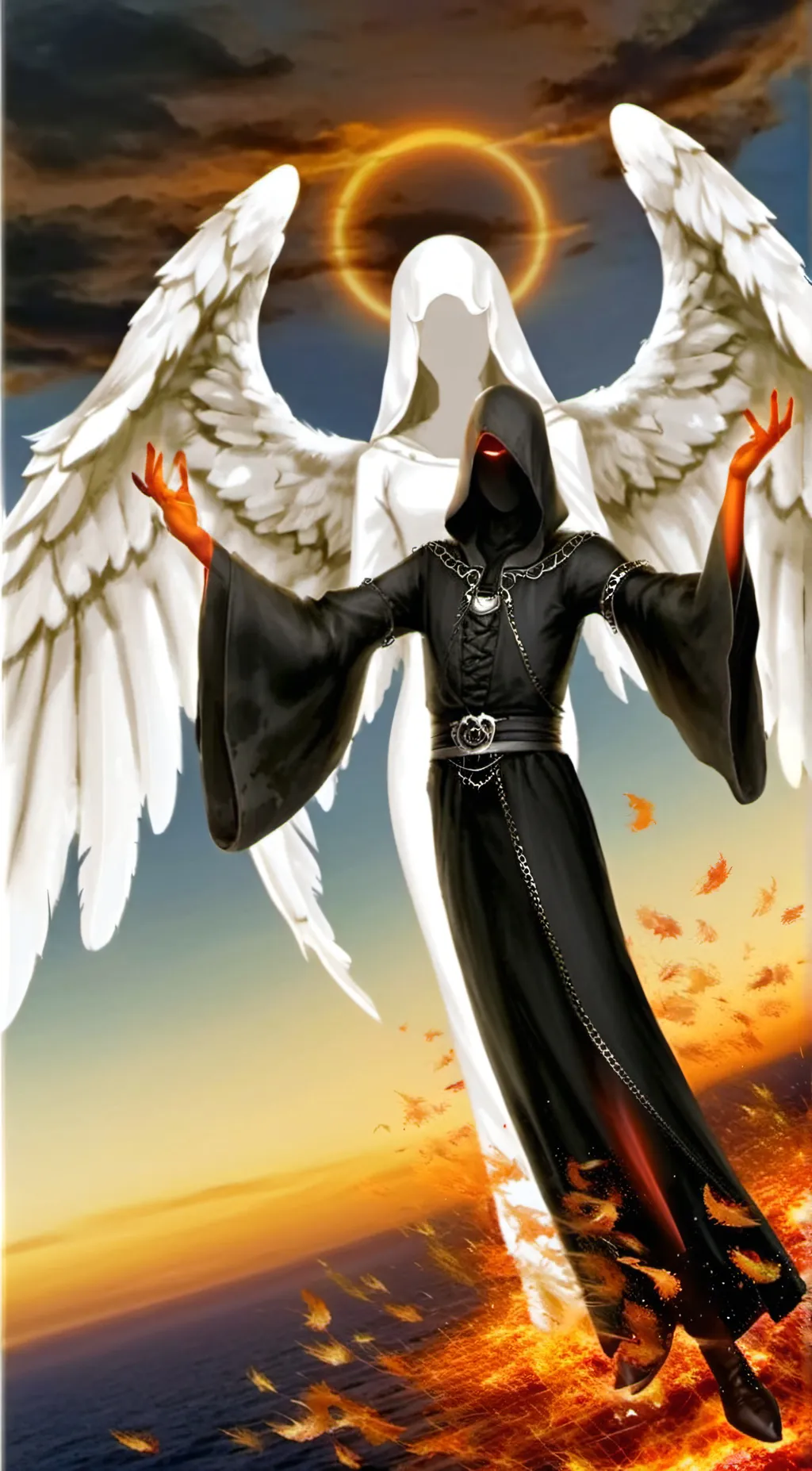 ai character: angel and devi background
