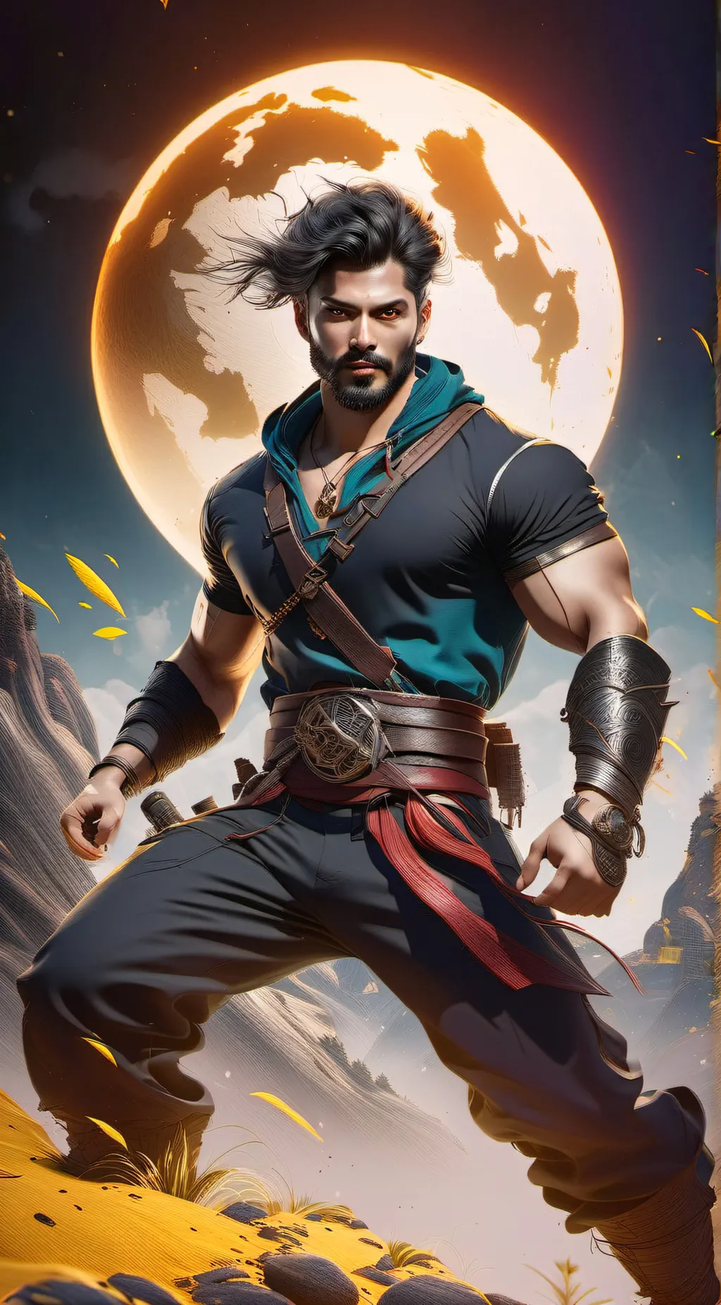 ai character: royalty background