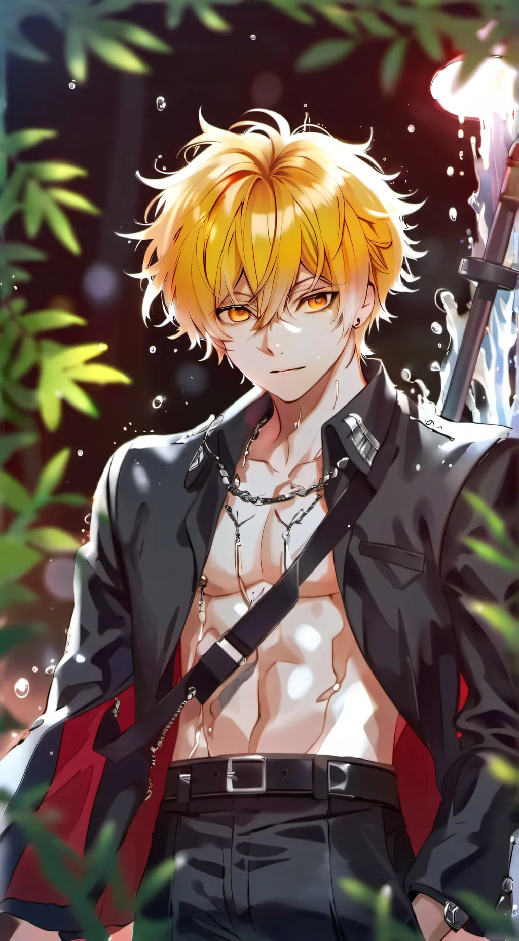 ai character: Katsuki Bakugo  background