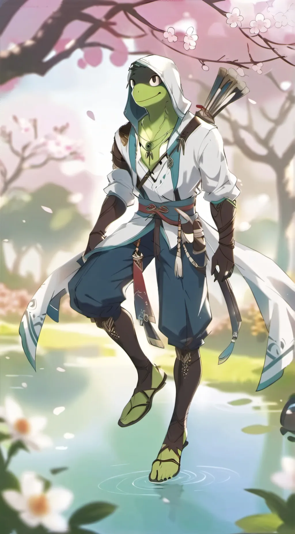 ai character: assassin frog background