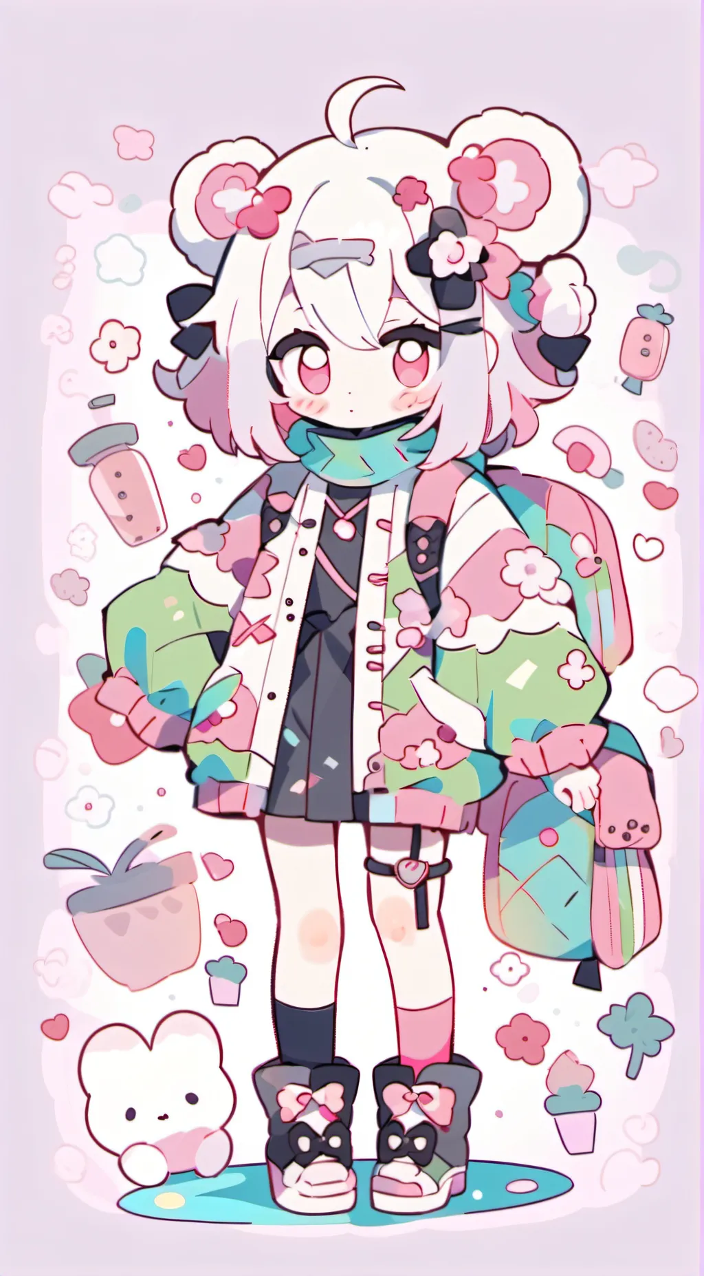 ai character: hermanita😏😁 background