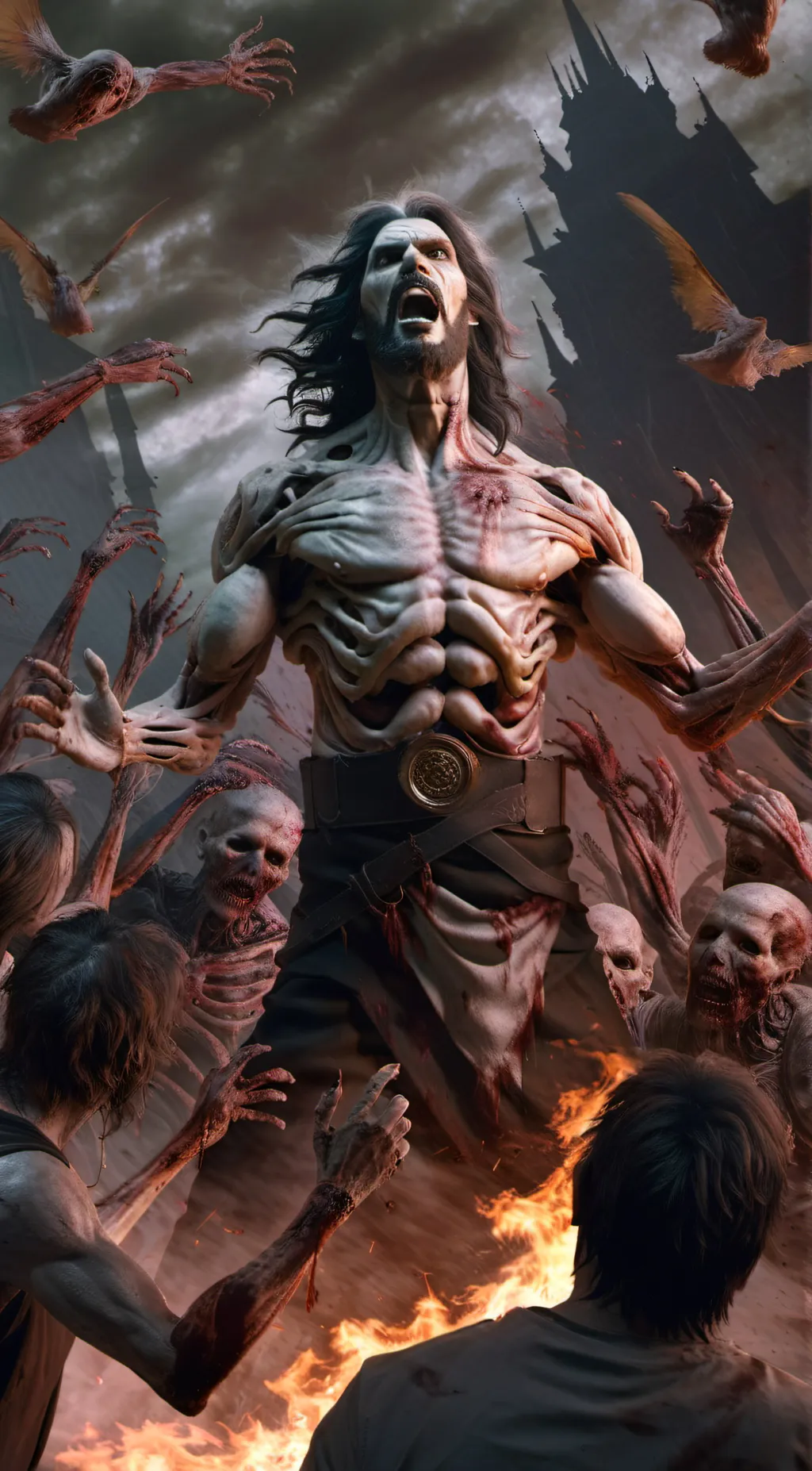 ai character: Christ the Undead background