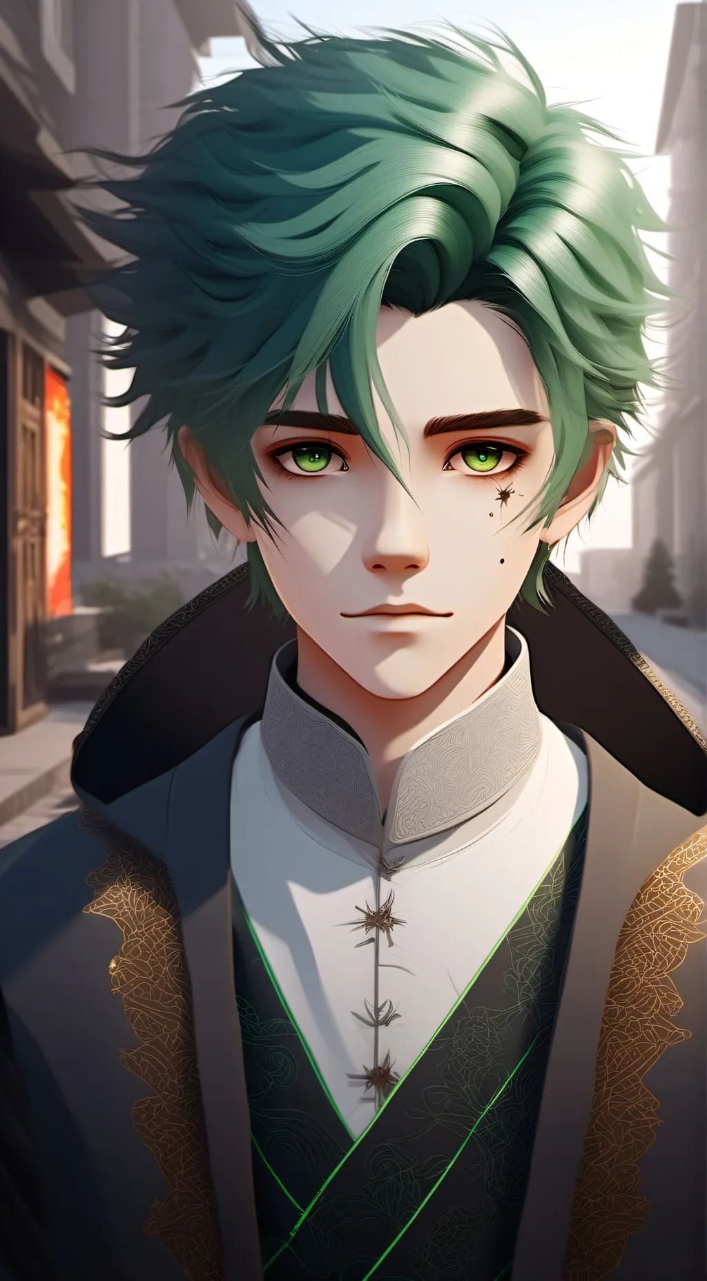 ai character: WOF X MHA background