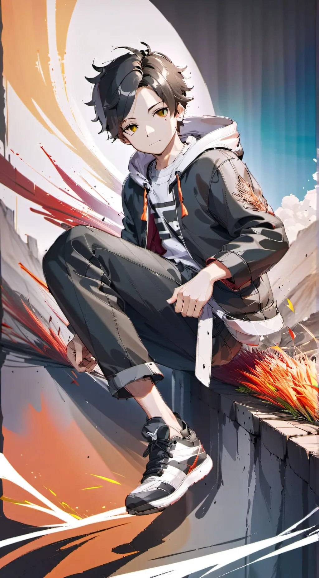 ai character: glitched  background