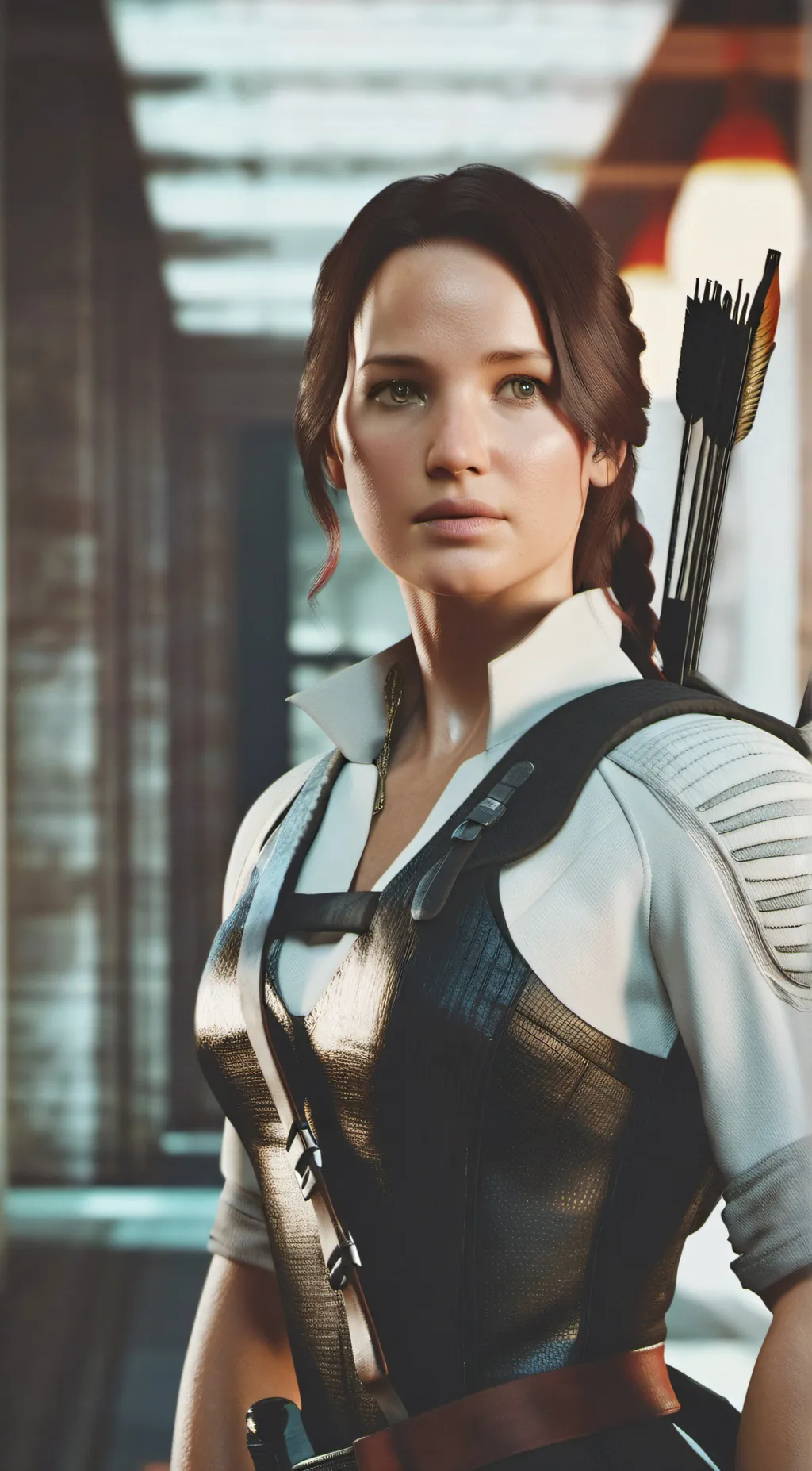 ai character: Katniss Everdeen  background
