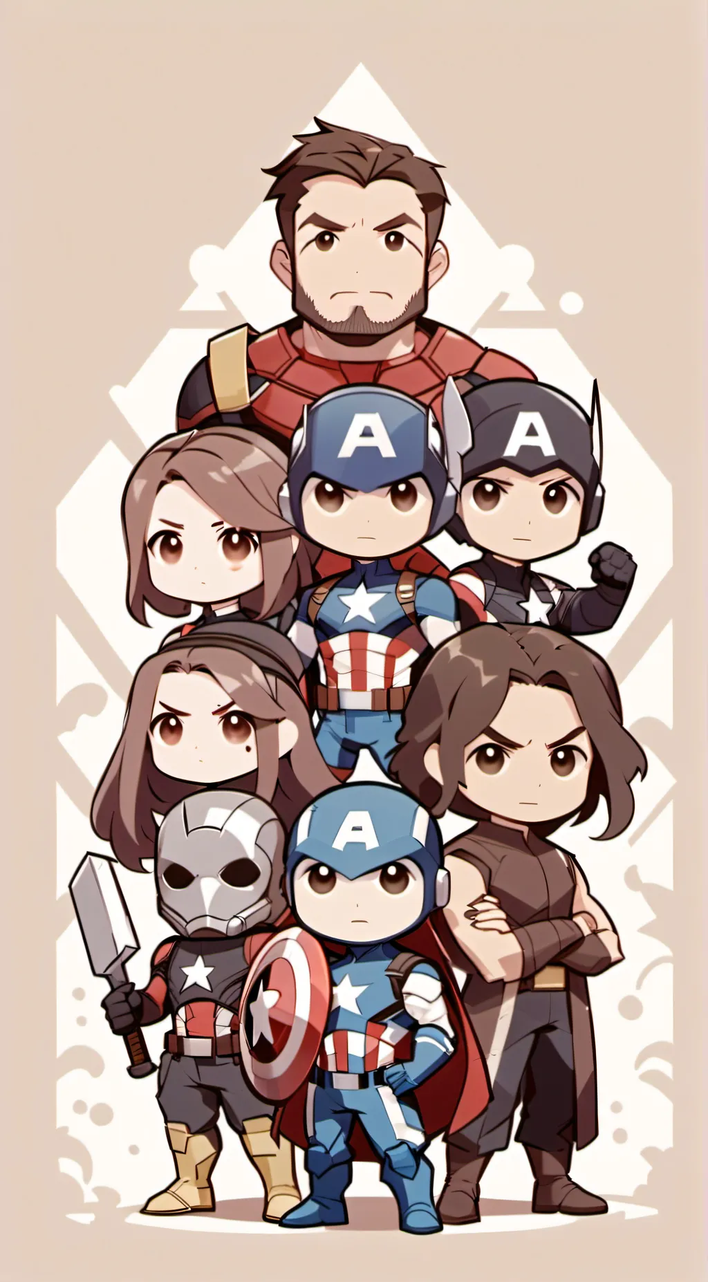 ai character: The Avengers (1) background