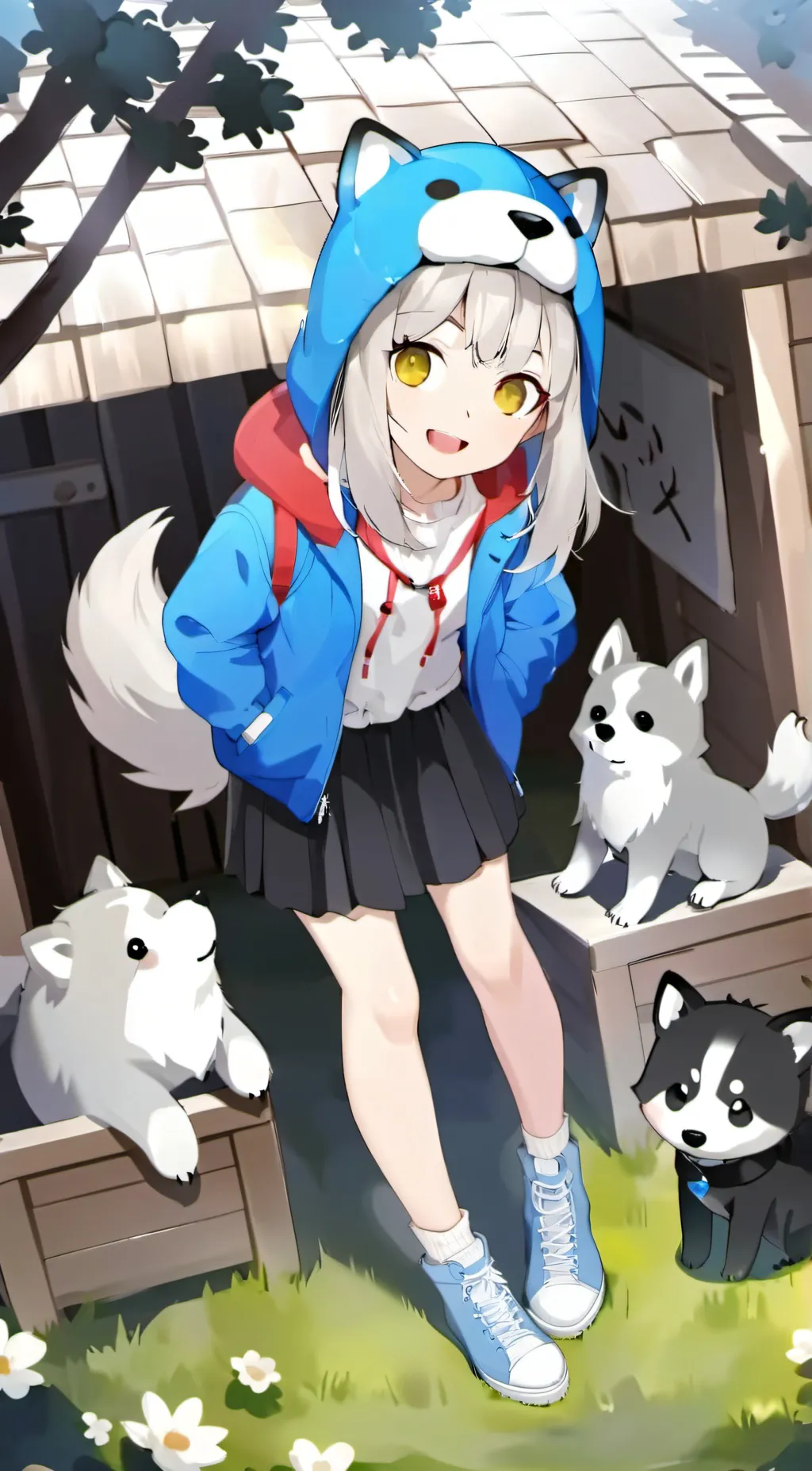ai character: Snow background