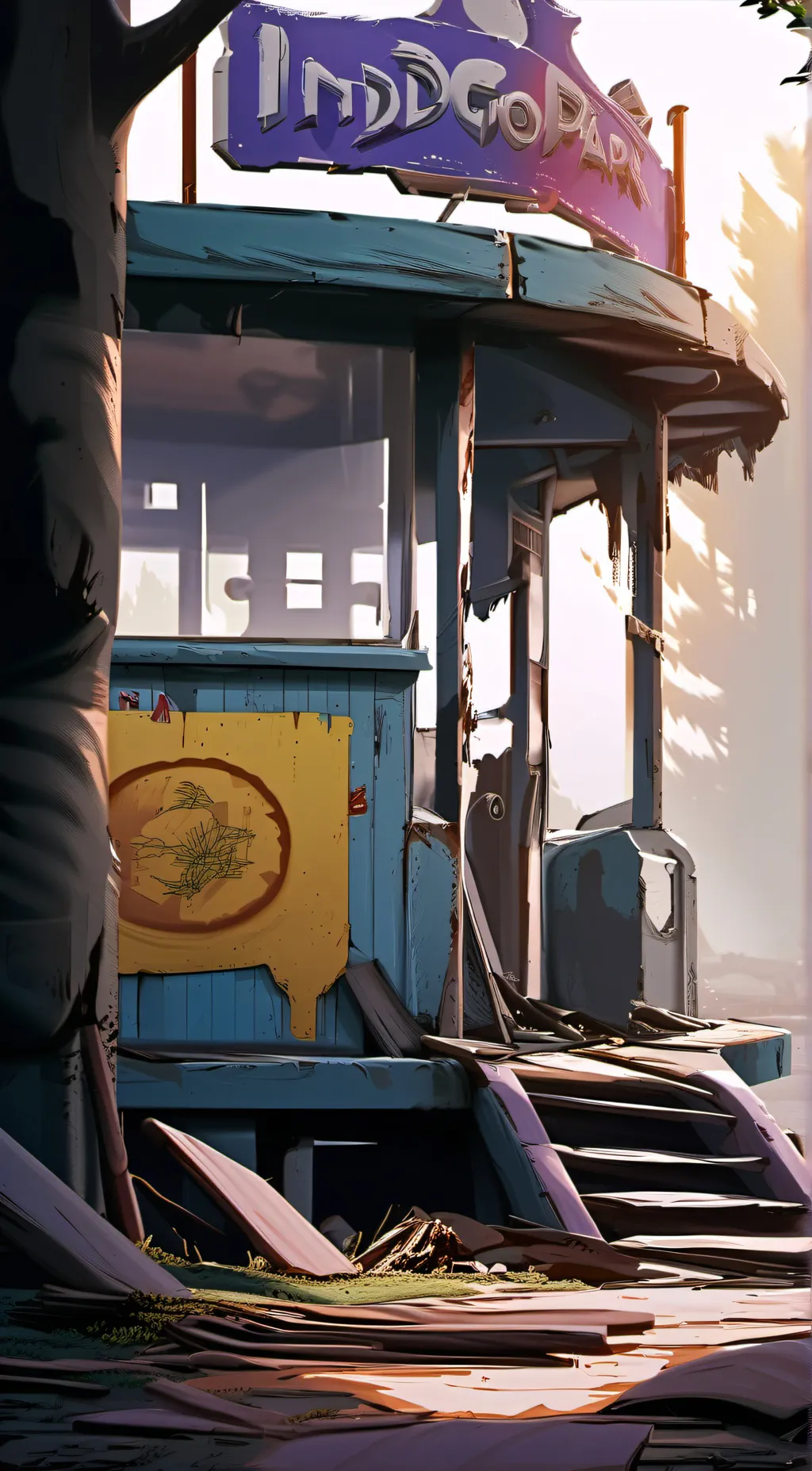 ai character: Indigo park background