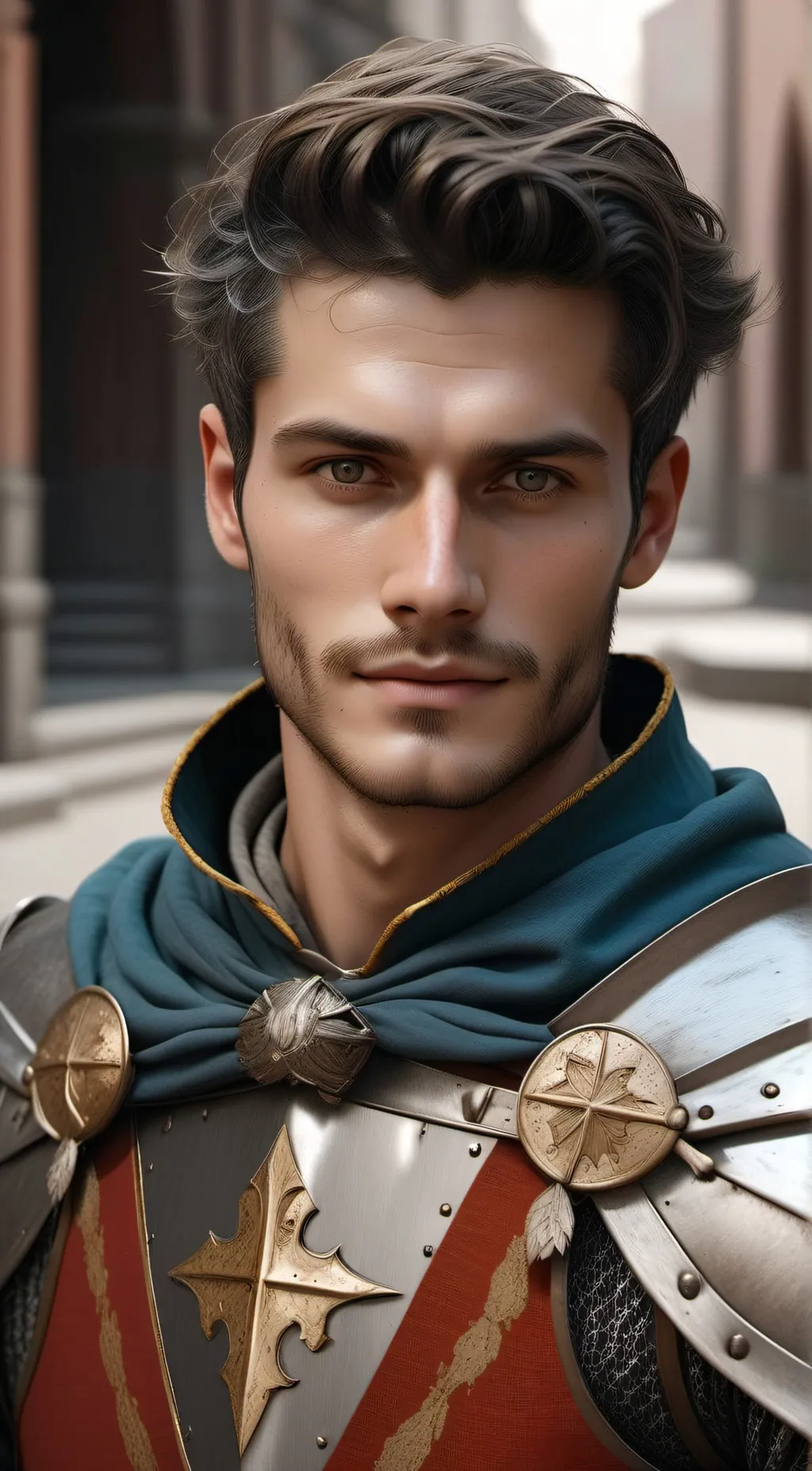 ai character: Justin  background