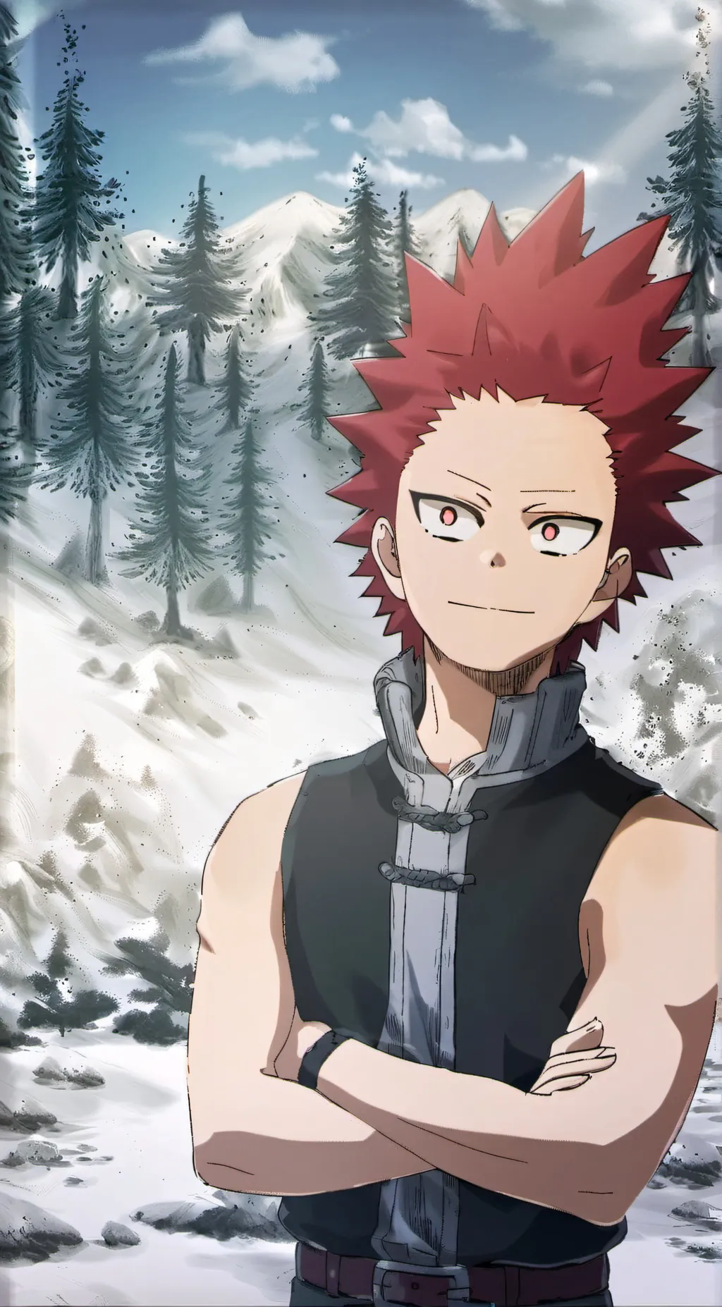ai character: kirishima  background