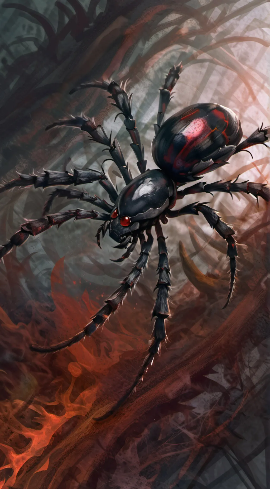 ai character: Spiderverse background