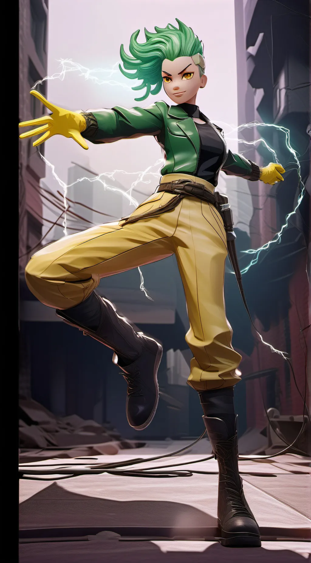 ai character: electro background