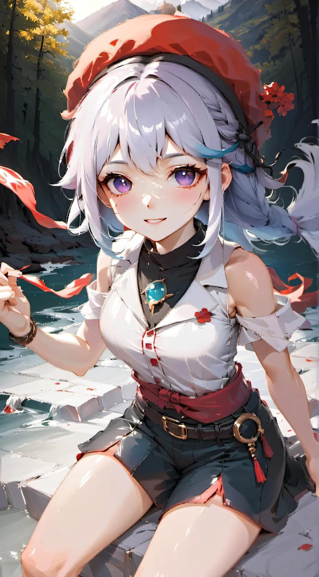 ai character: Ashley  background