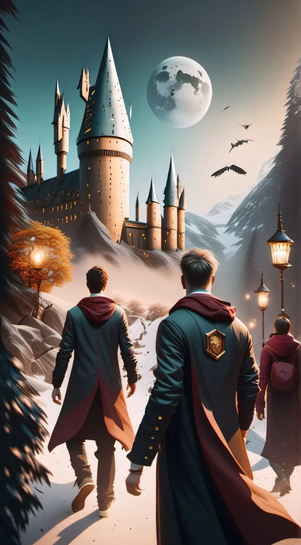 ai character: Hogwarts! background