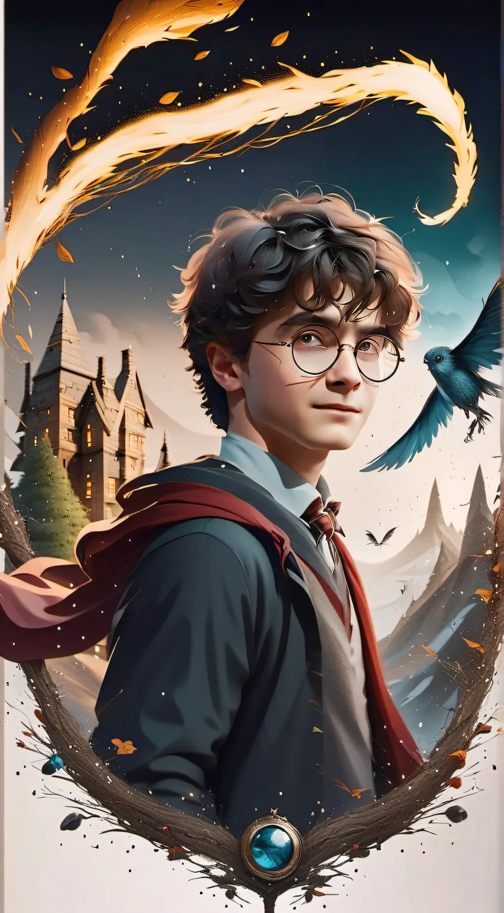 ai character: Hogwarts  background