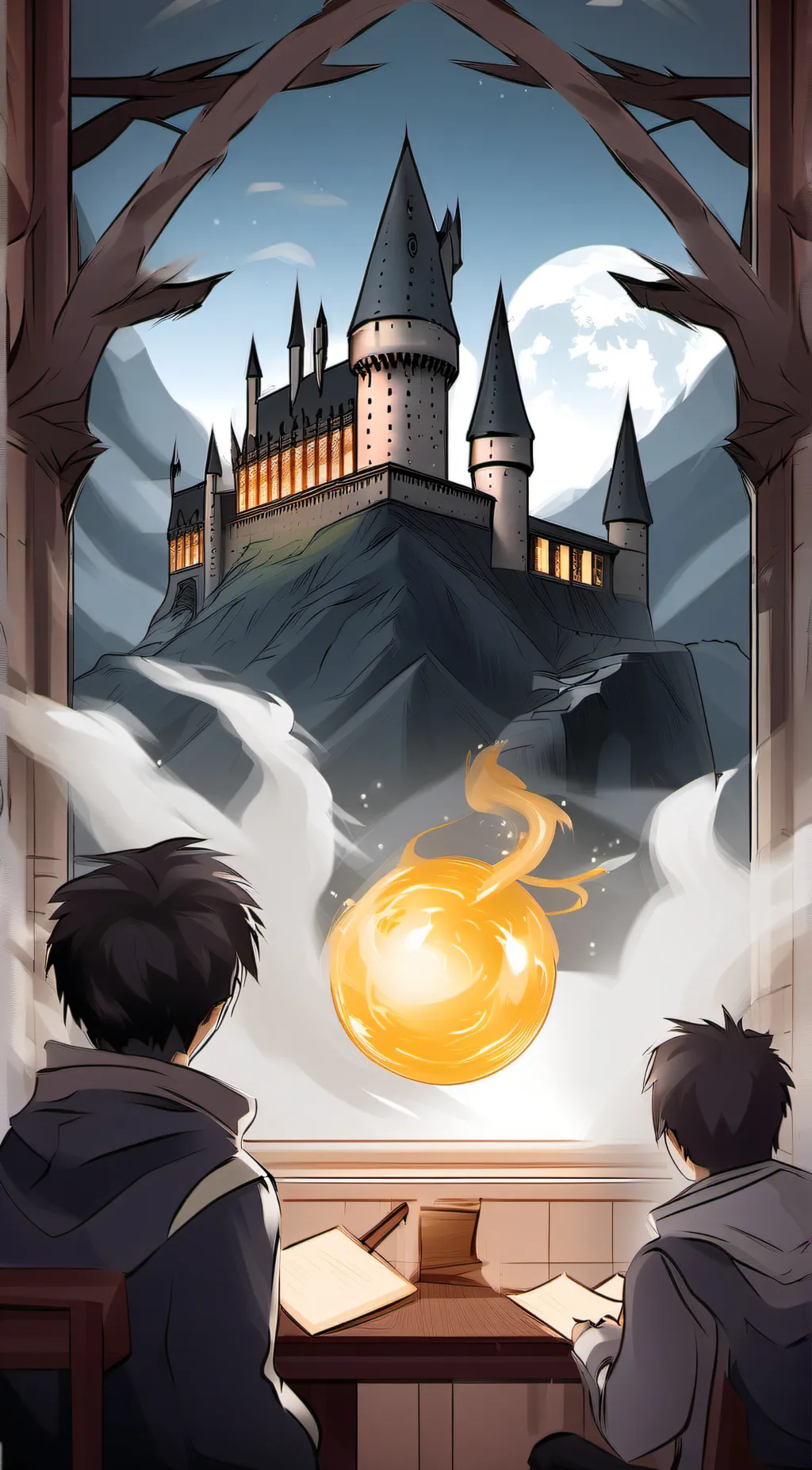ai character: Hogwarts  background
